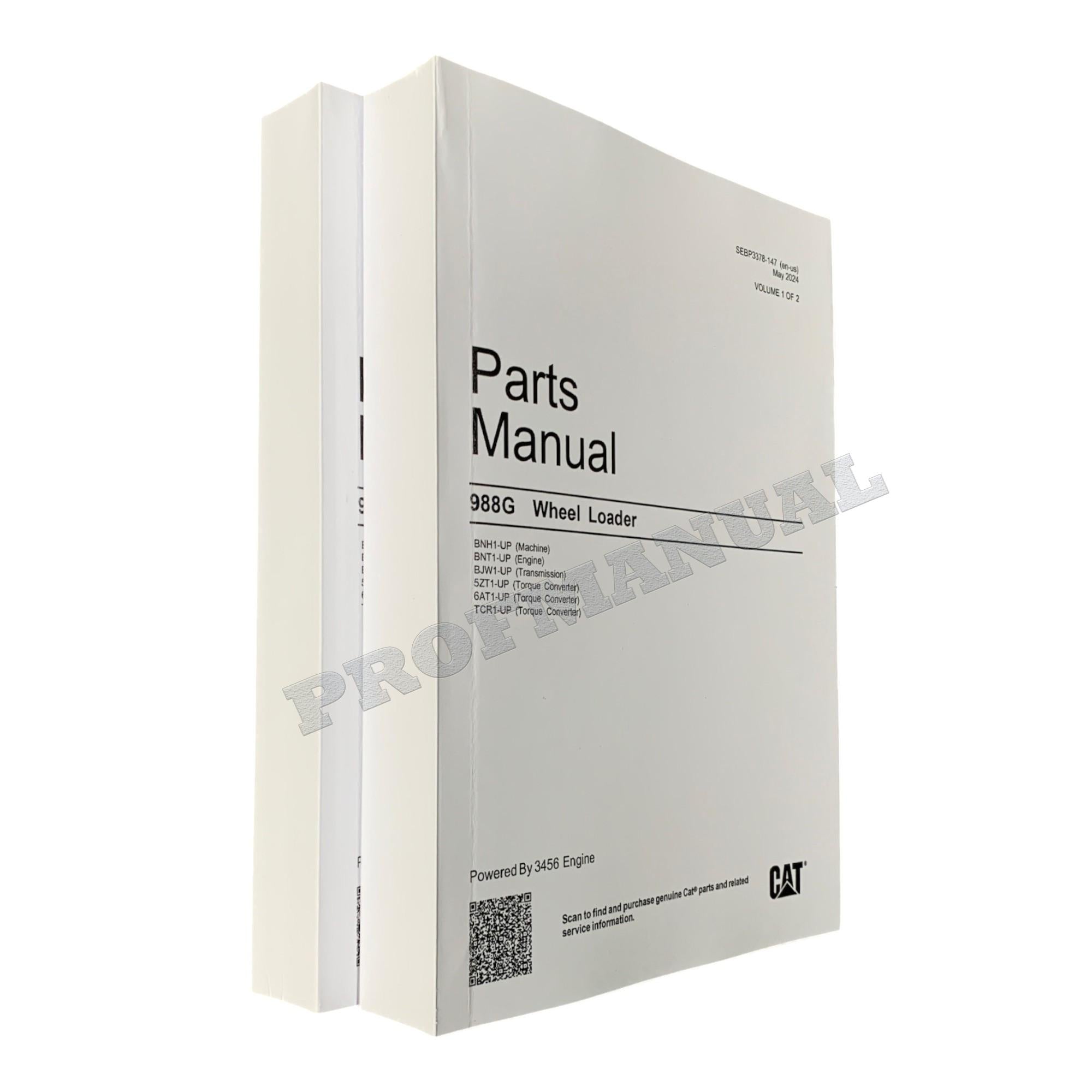 Caterpillar Cat 988G Wheel Loader Parts Catalog Manual SEBP33788