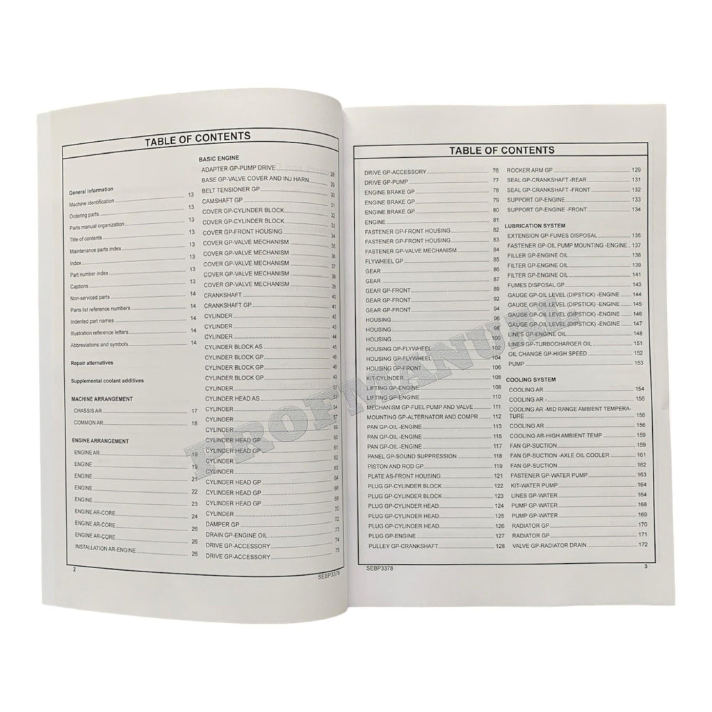 Caterpillar Cat 988G Wheel Loader Parts Catalog Manual SEBP33788