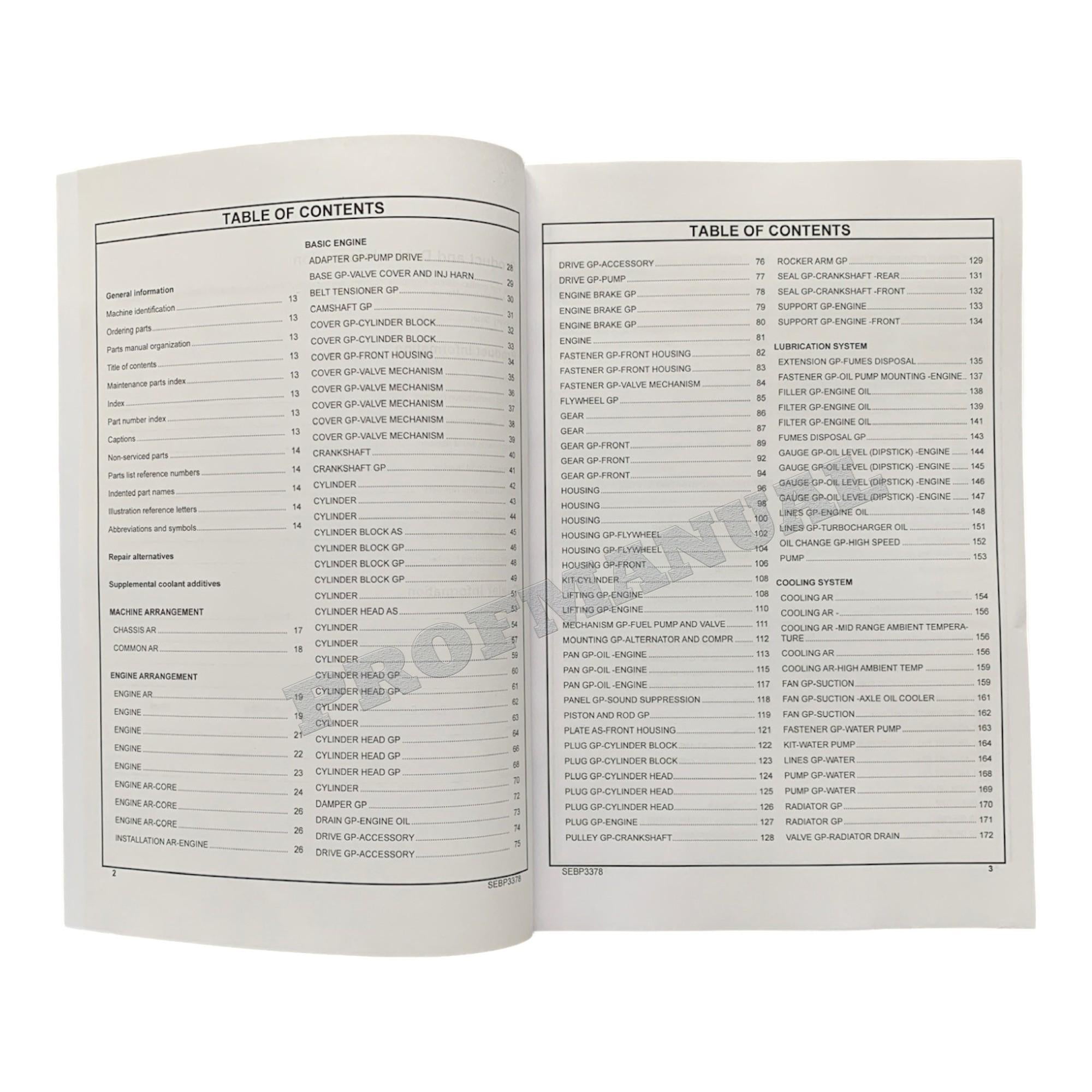 Caterpillar Cat 988G Wheel Loader Parts Catalog Manual SEBP33788