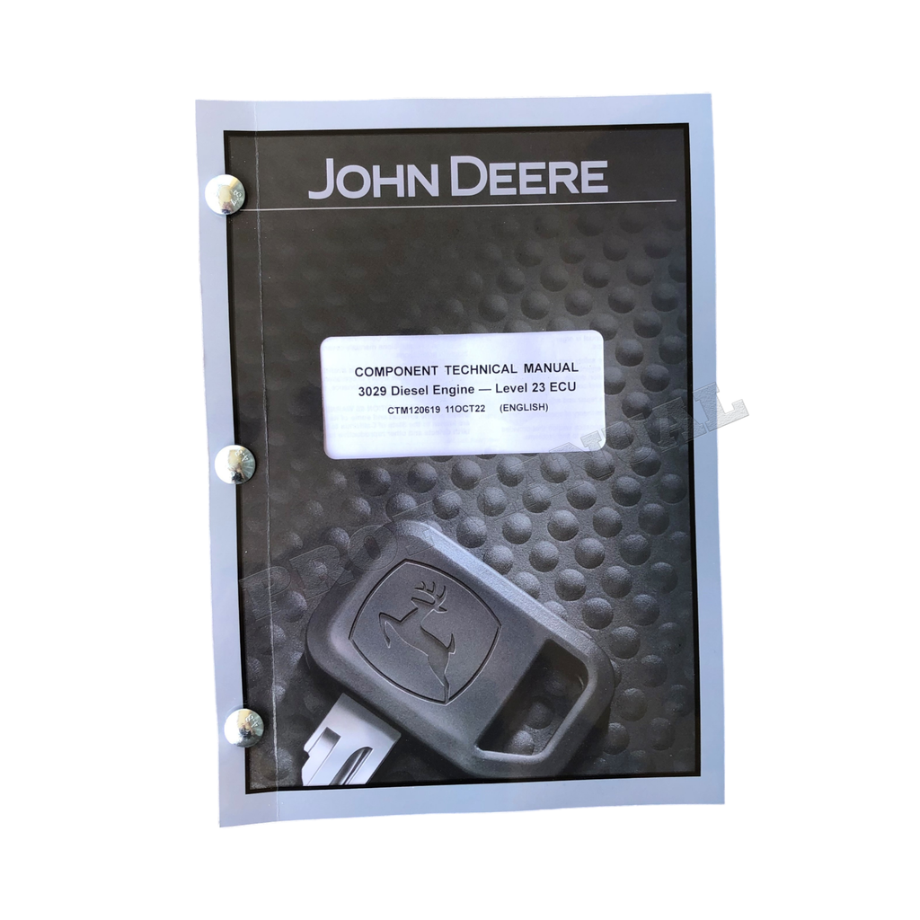Manual de servicio y reparación de la ECU del motor John Deere 3029 de 2,9 l, nivel 23, CTM120619