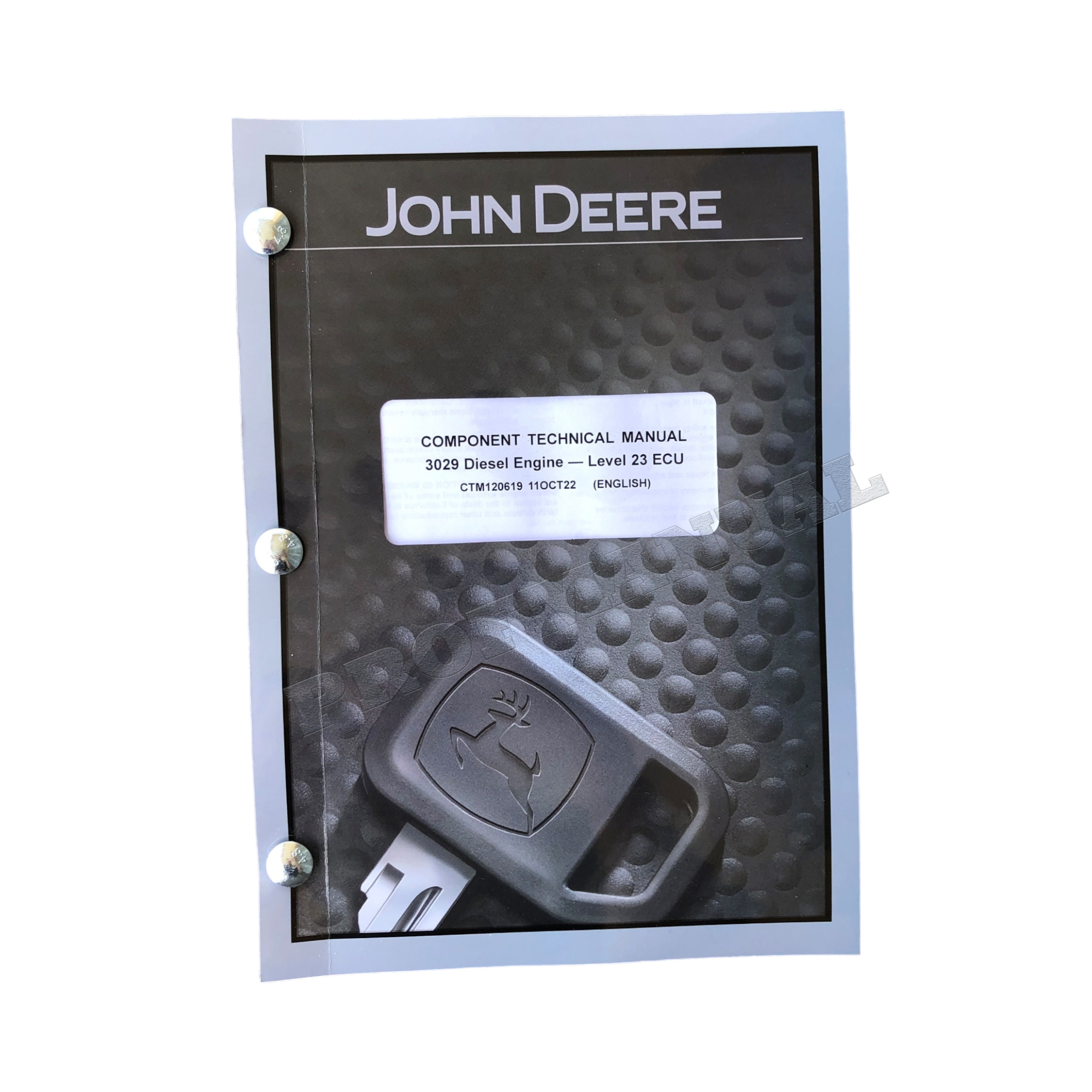 Manual de servicio y reparación de la ECU del motor John Deere 3029 de 2,9 l, nivel 23, CTM120619
