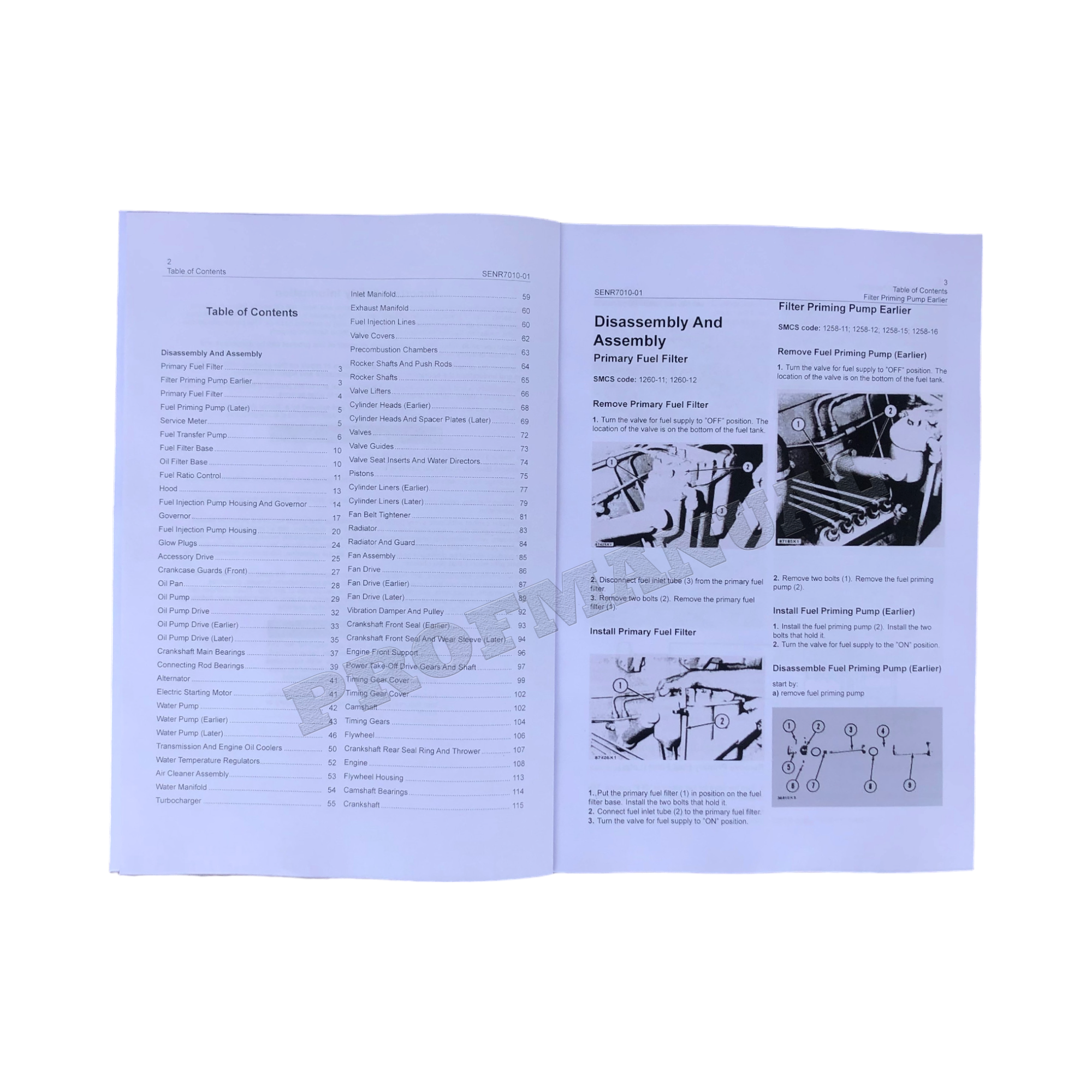 Caterpillar CAT D342 VEHICULAR ENGINE D8K TRACTOR Manual Disassembly Assembly