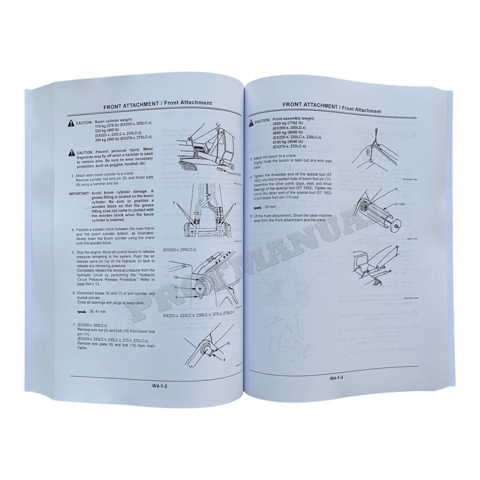HITACHI EX230LC-5 EX270-5 EX270LC-5 EXCAVATOR Workshop Service manual