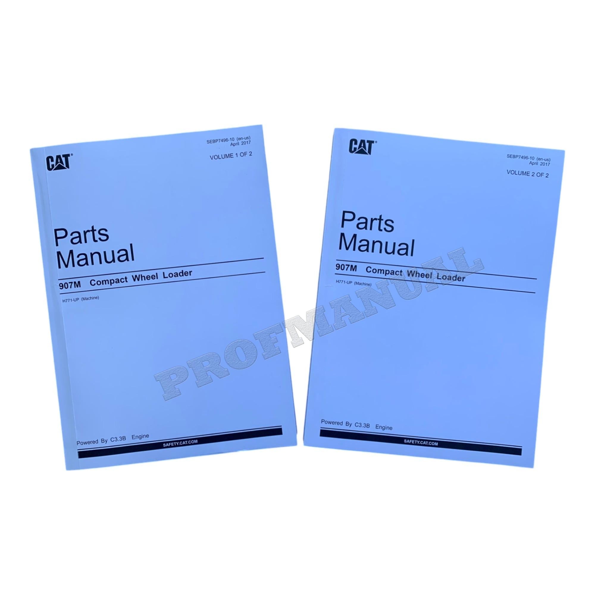Caterpillar Cat 907M Compact Wheel Loader Parts Catalog Manual SEBP7496