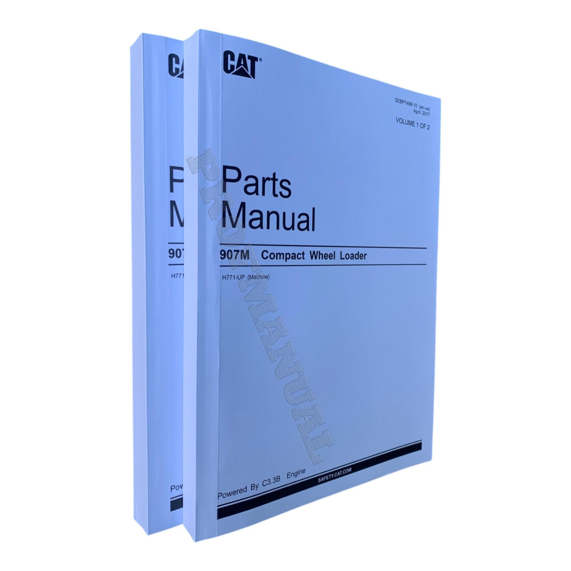 Caterpillar Cat 907M Compact Wheel Loader Parts Catalog Manual SEBP7496