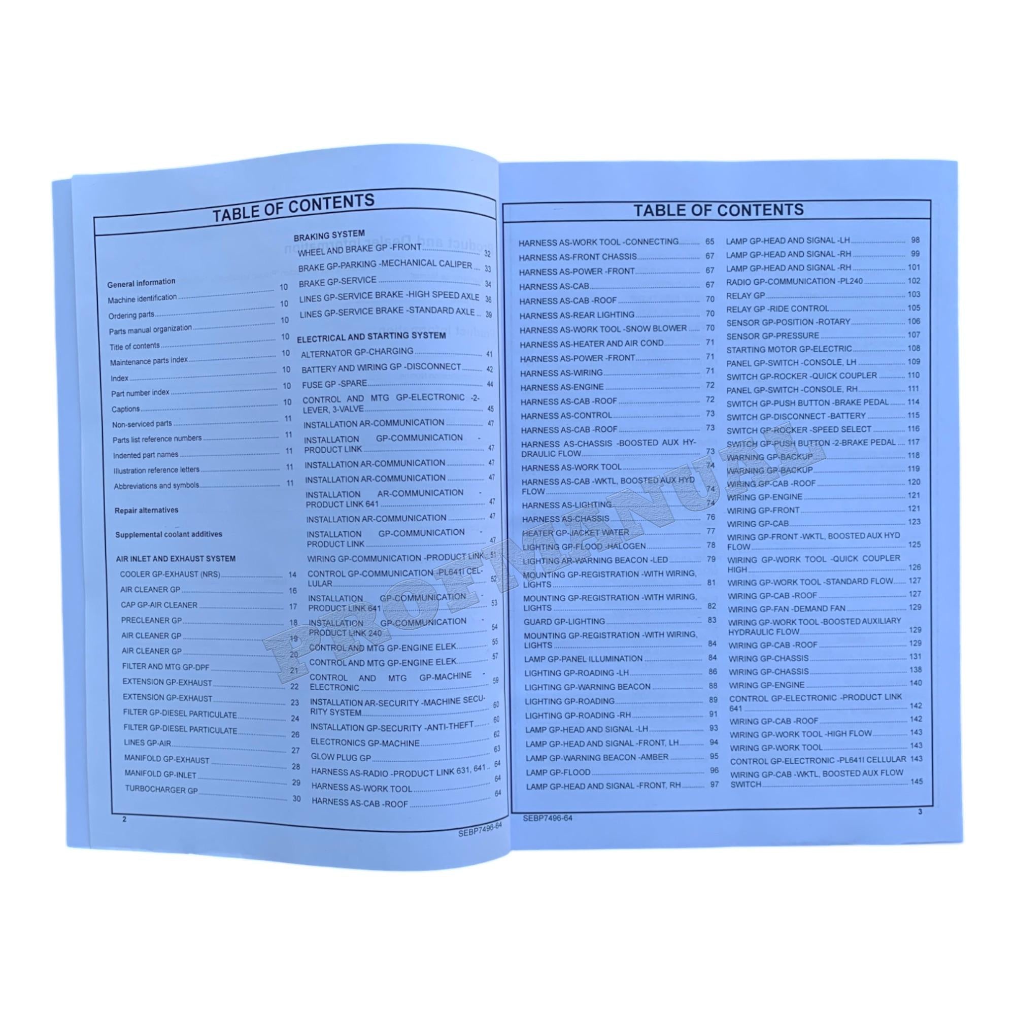 Caterpillar Cat 907M Compact Wheel Loader Parts Catalog Manual SEBP7496