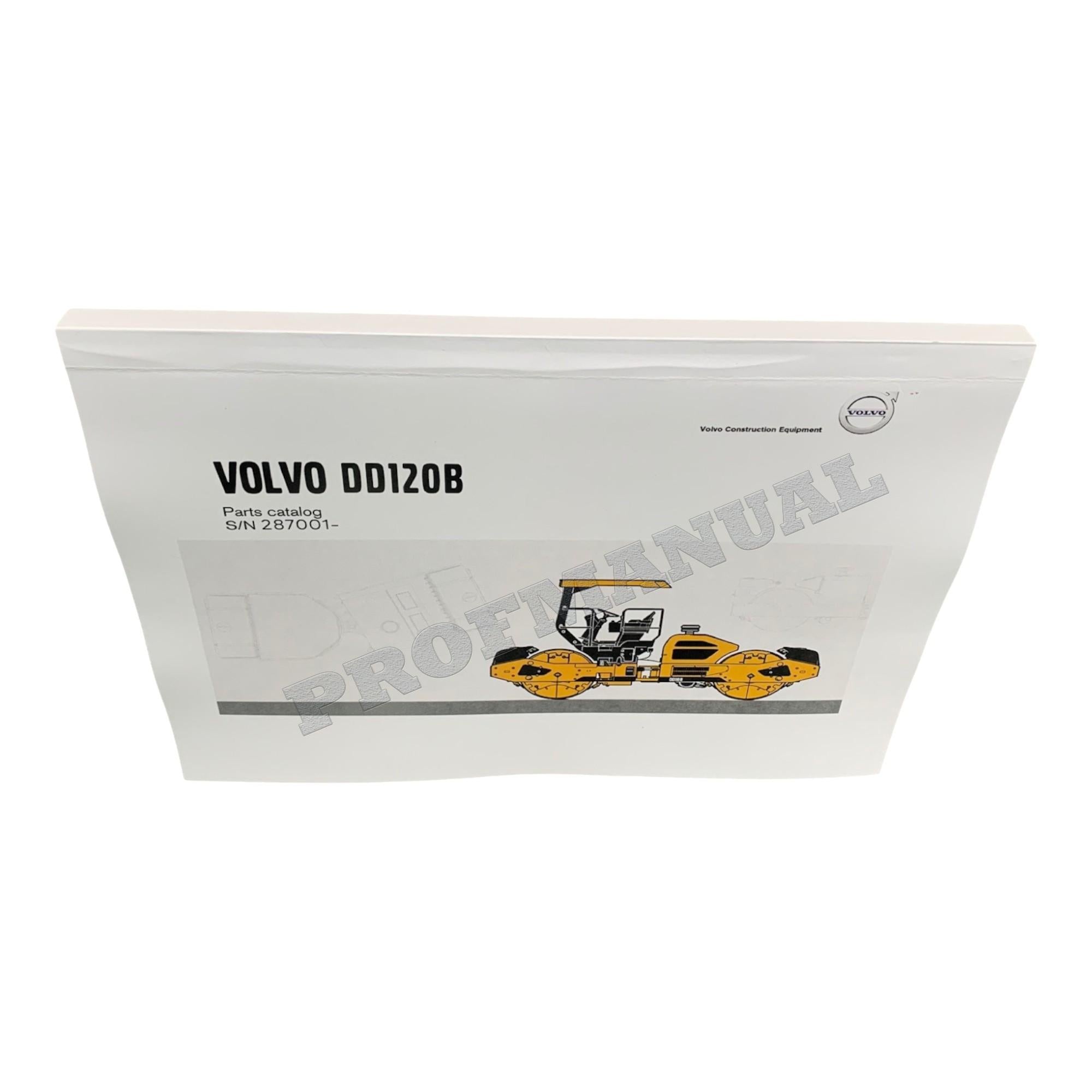 VOLVO DD120B VIBRATORY COMPACTOR Parts Catalog Hard Copy Manual S.N. 287001-
