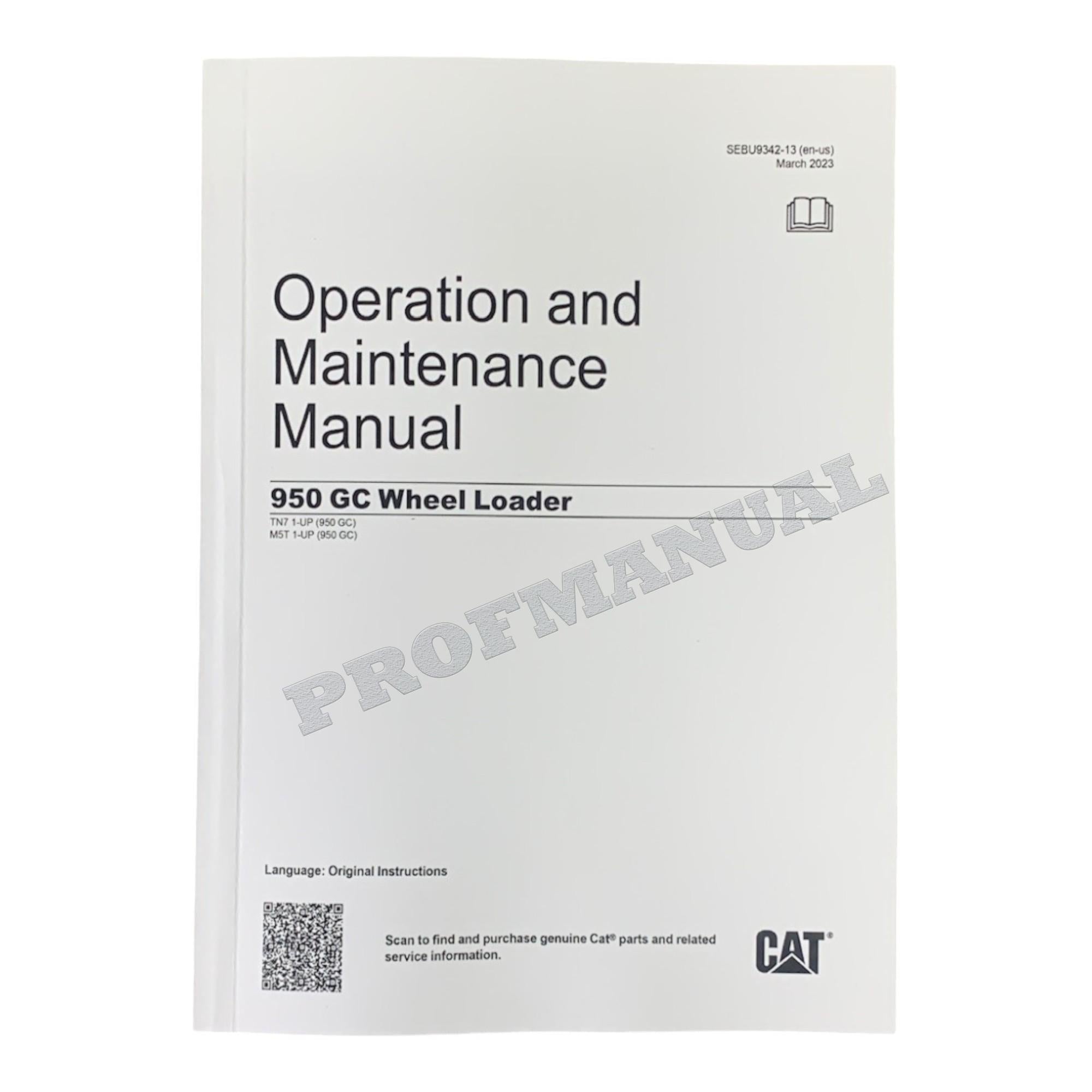 Manual de mantenimiento del operador de la cargadora de ruedas Caterpillar 950 GC M5T1-Up TN71-Up
