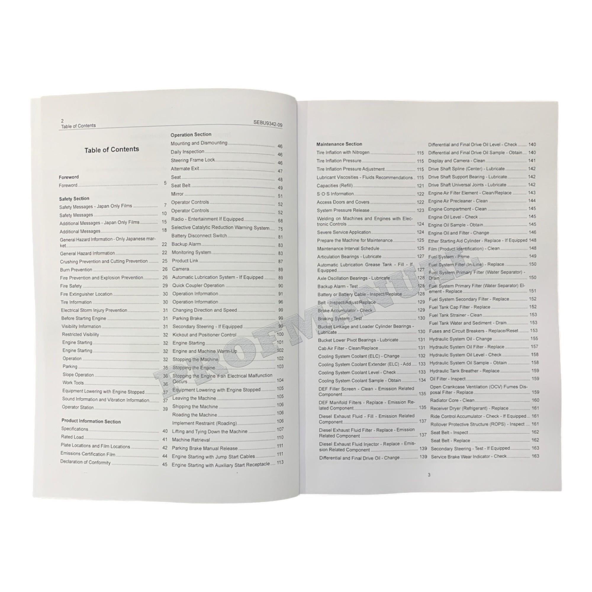 Manual de mantenimiento del operador de la cargadora de ruedas Caterpillar 950 GC M5T1-Up TN71-Up
