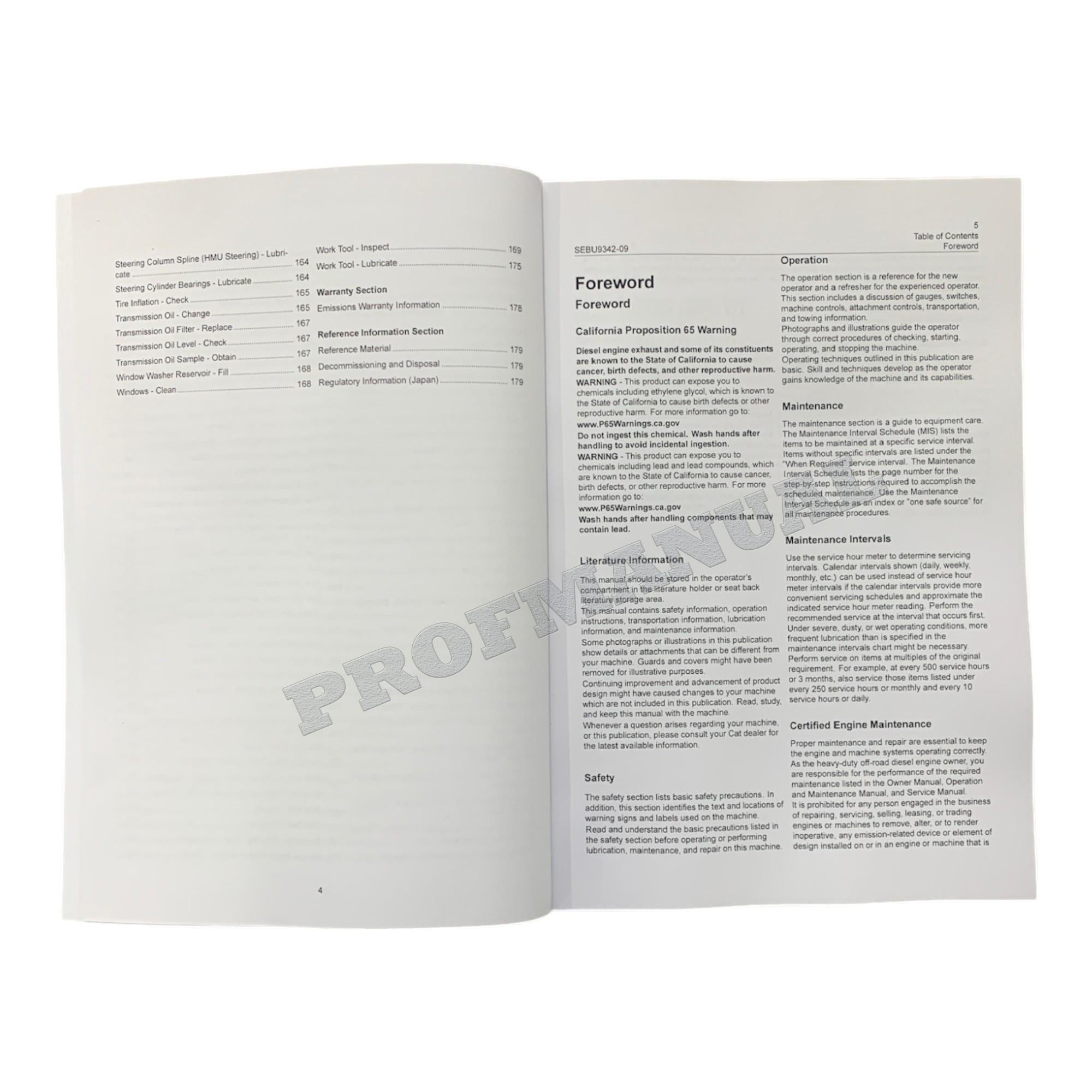 Manual de mantenimiento del operador de la cargadora de ruedas Caterpillar 950 GC M5T1-Up TN71-Up
