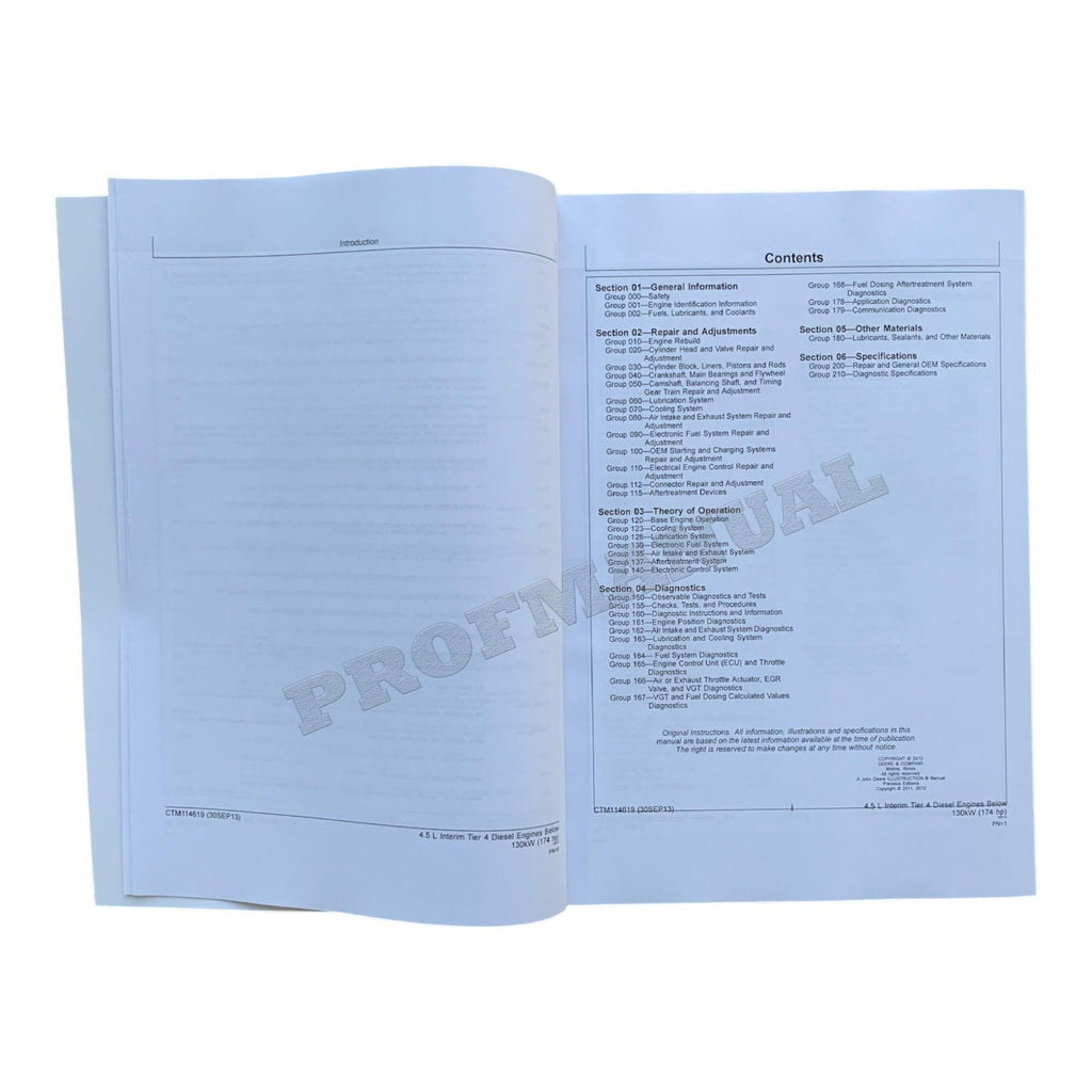 Manual de servicio y reparación de la ECU del motor John Deere 4045 de 4,5 l, nivel 23, CTM114619
