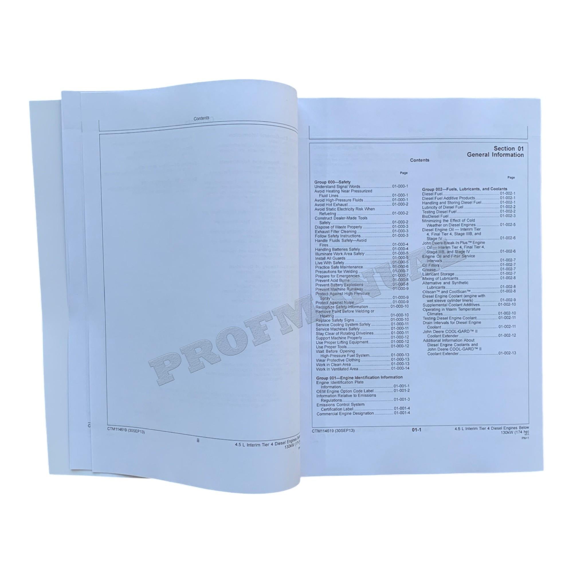 Manual de servicio y reparación de la ECU del motor John Deere 4045 de 4,5 l, nivel 23, CTM114619