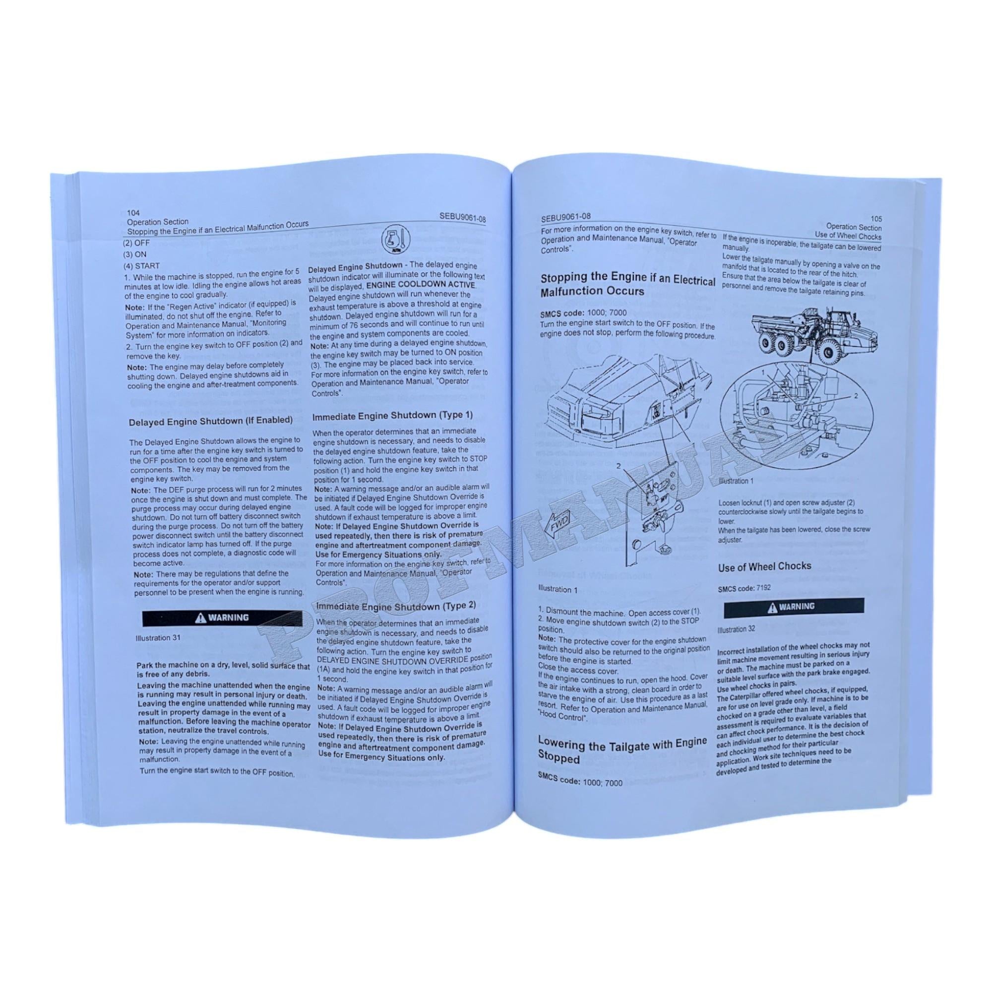 Caterpillar 740C Ejector Articulated Truck Operators Maintenance Manual