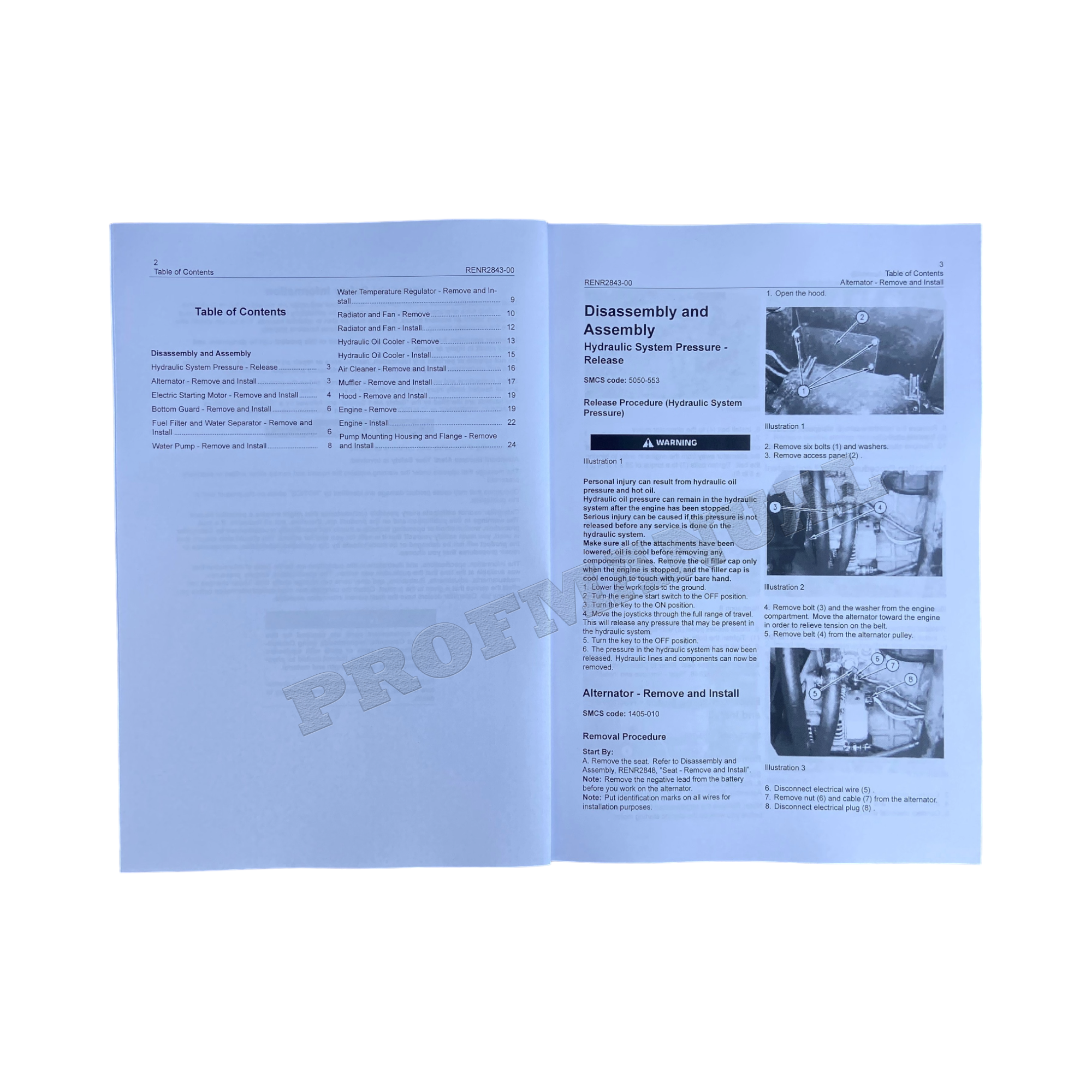 Caterpillar 302.5 Engine Excavator Service Manual Disassem Assem +Supplement