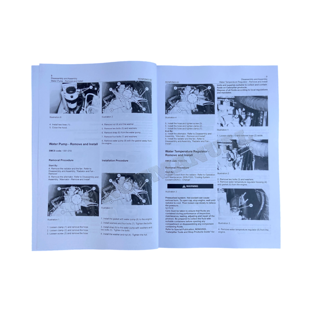 Caterpillar 302.5 Engine Excavator Service Manual Disassem Assem +Supplement