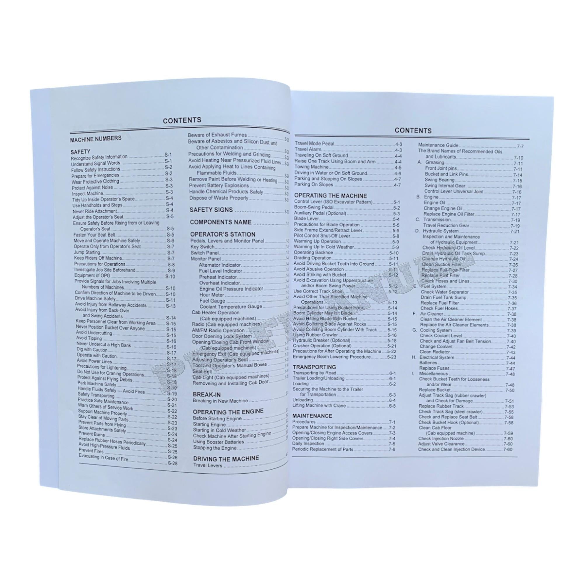 HITACHI ZAXIS ZX 17U-2 EXCAVATOR OPERATORS MANUAL