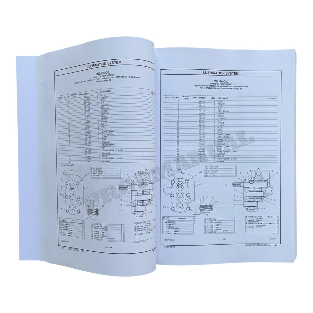 Caterpillar Cat D8K Tractor Certified Rebuild Parts Catalog Manual 77V5006-Up