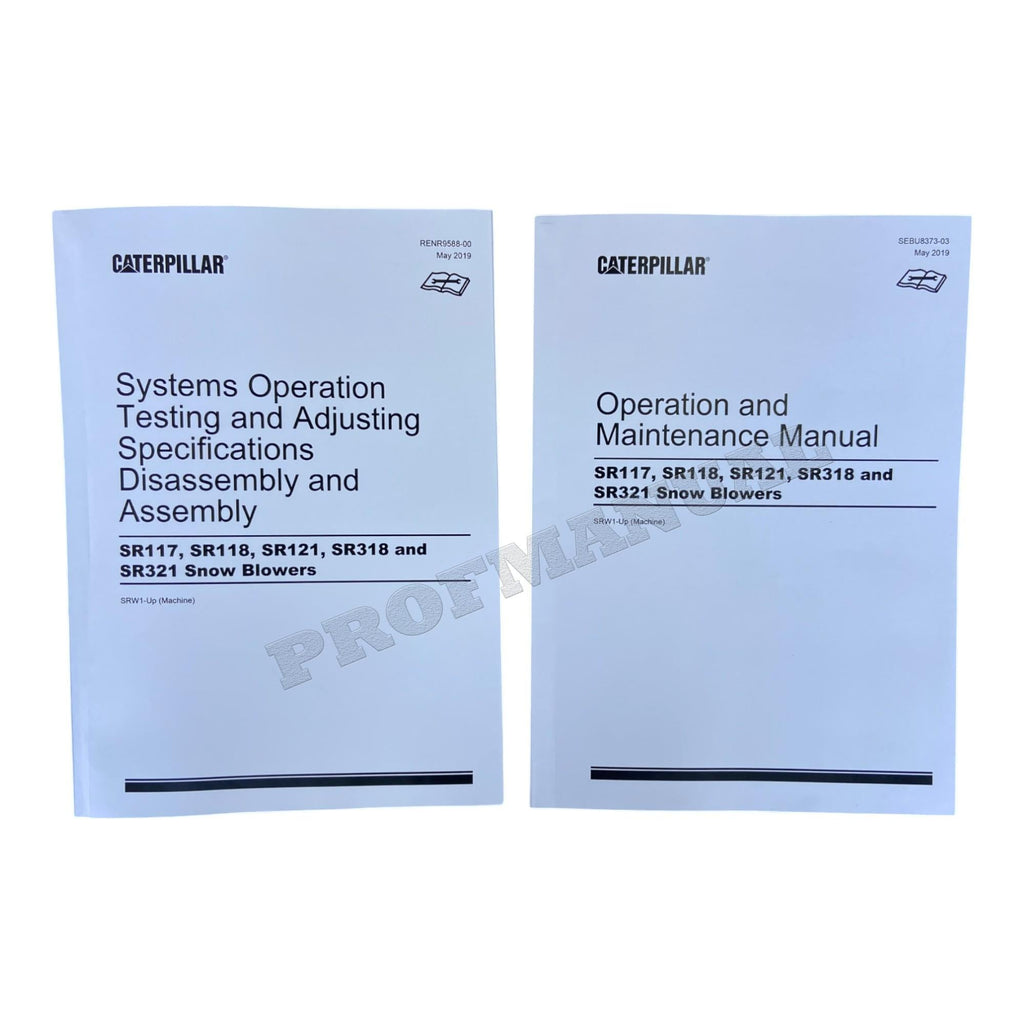 Caterpillar SR117 SR118 SR121 SR318 SR321 Snowblower Full Service Manual *Send ser number