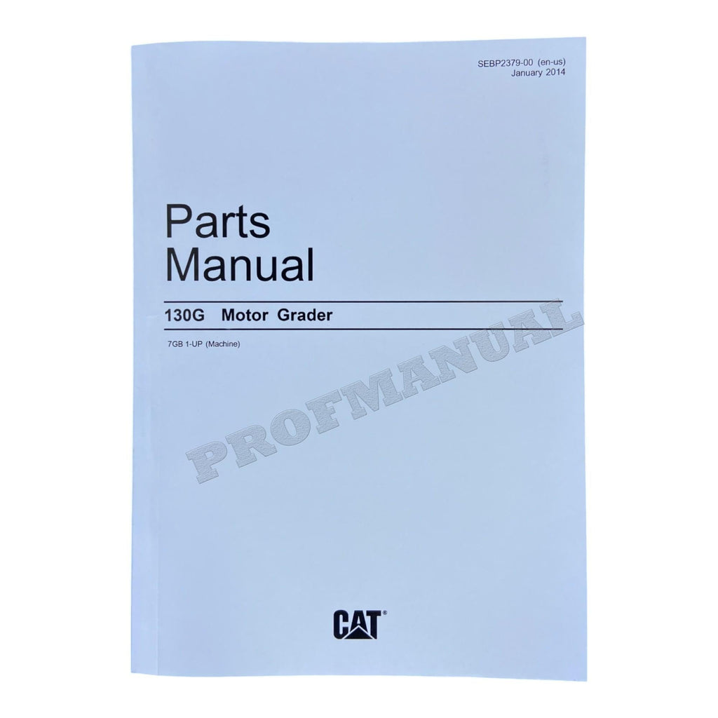 Manual del catálogo de piezas de la motoniveladora Caterpillar 130G
