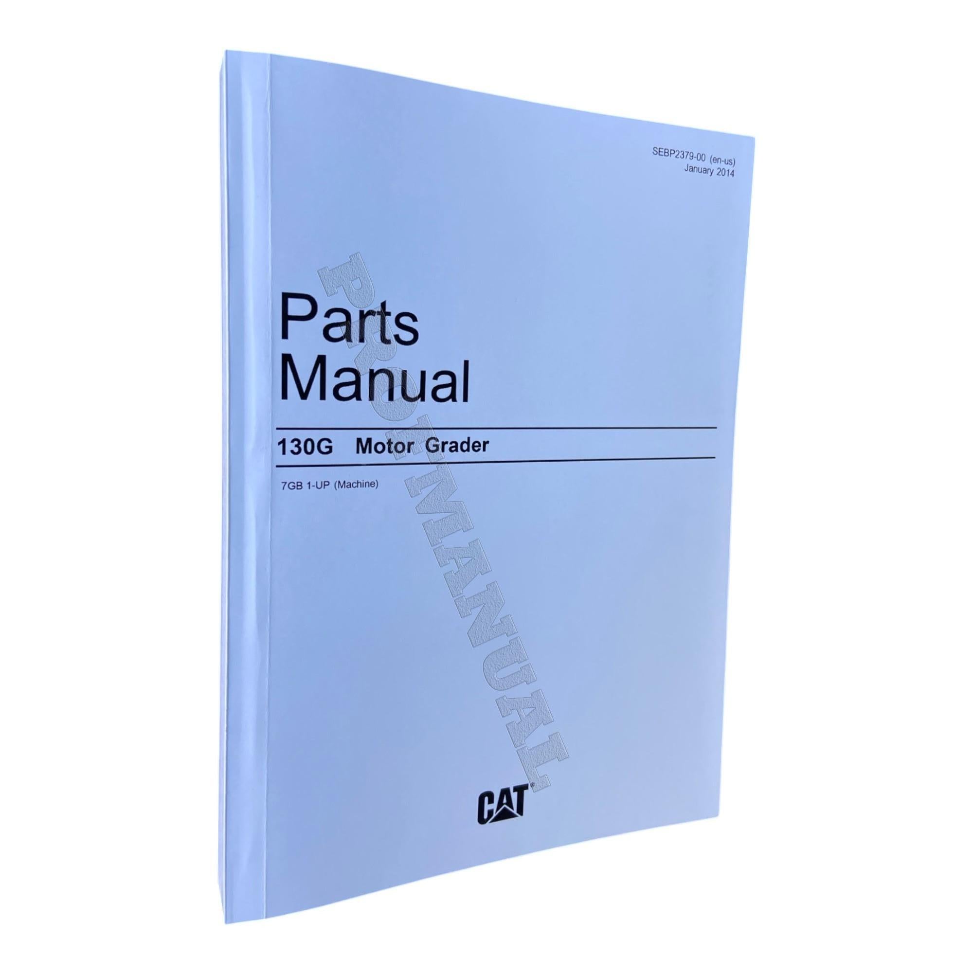 Manual del catálogo de piezas de la motoniveladora Caterpillar 130G
