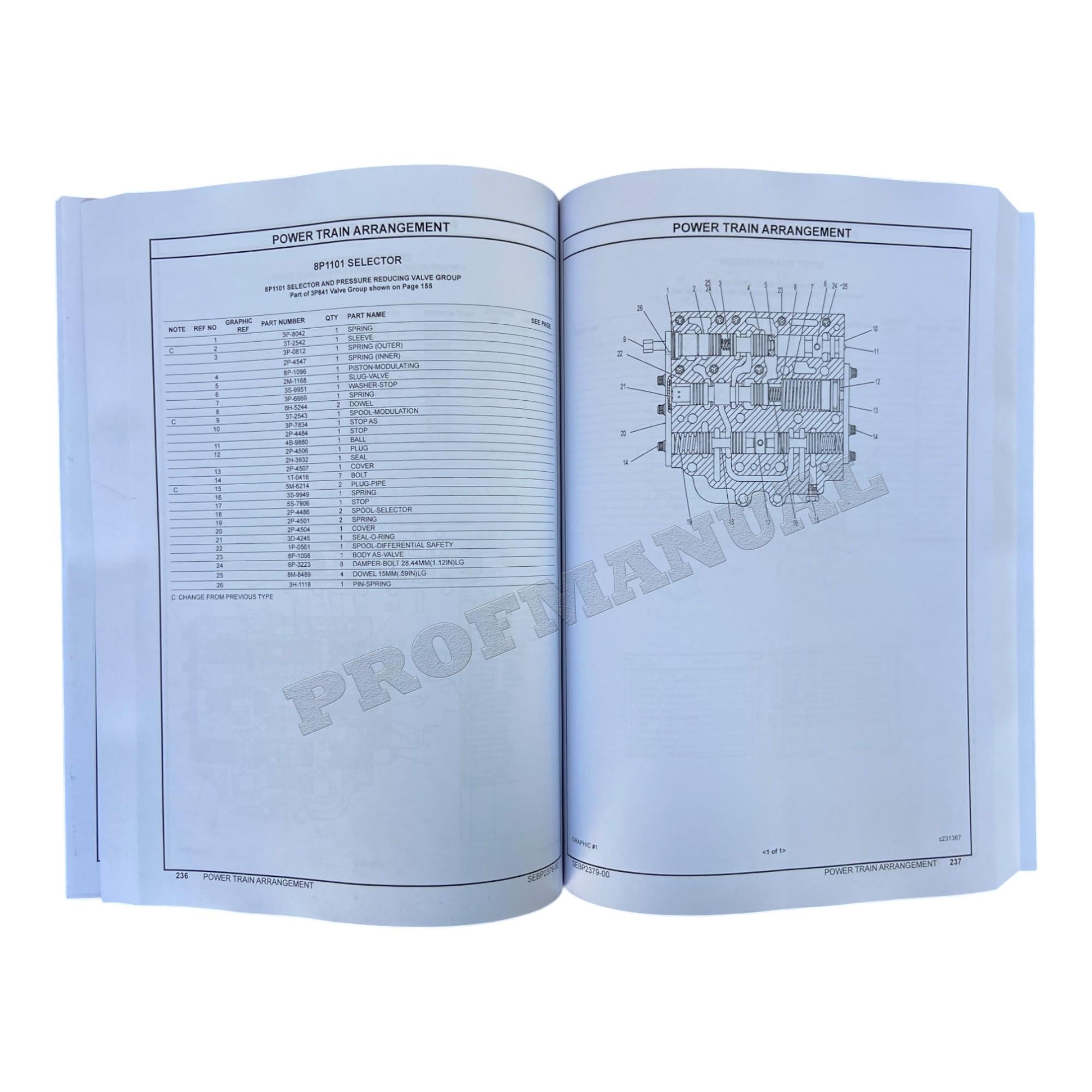 Manual del catálogo de piezas de la motoniveladora Caterpillar 130G