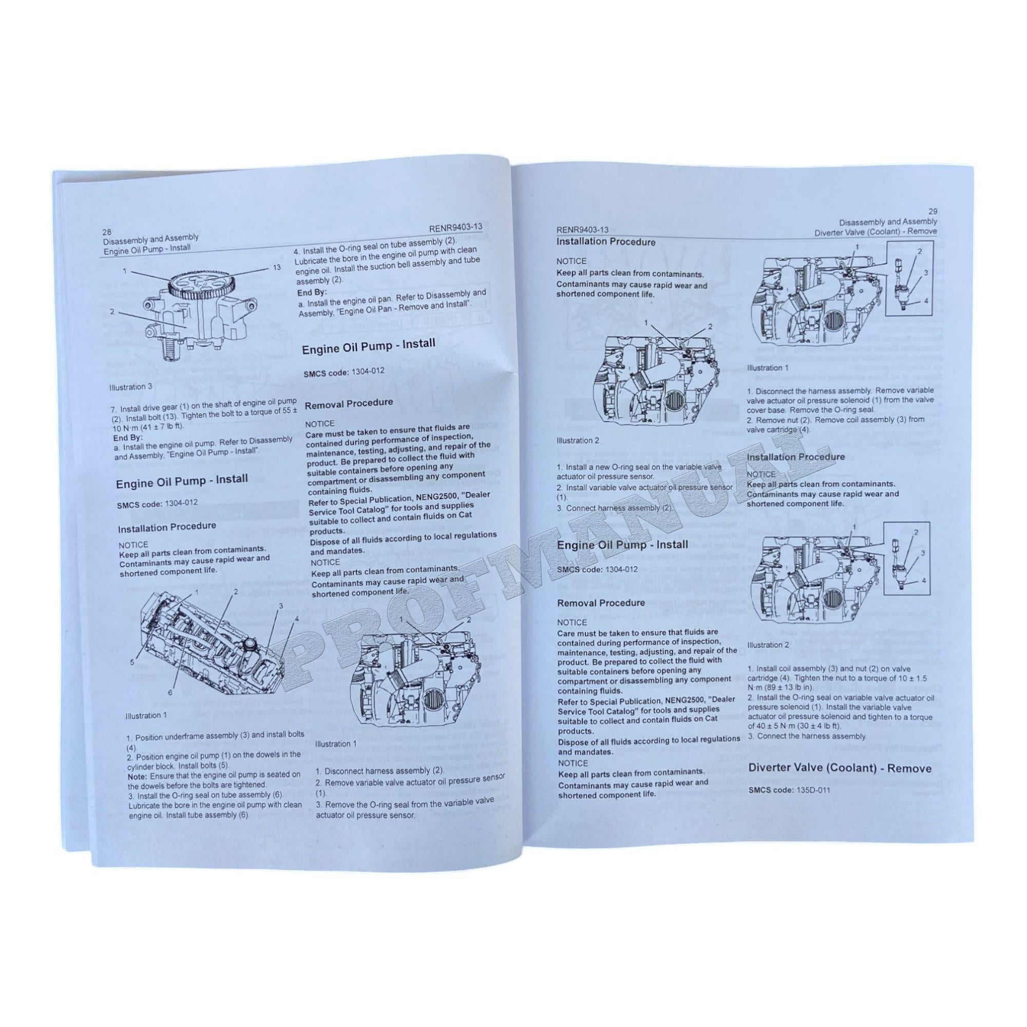 Caterpillar C15 On-Highway Engine Disassembly Assembly Manual SN MXS-Up