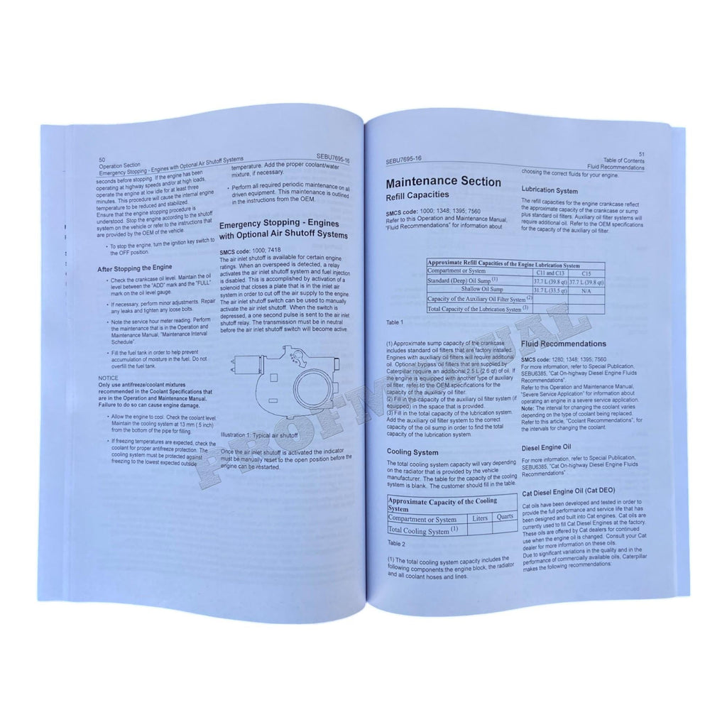Caterpillar C11 C13 C15 On-highway Engine Operators Maintenance Manual *Send serial number