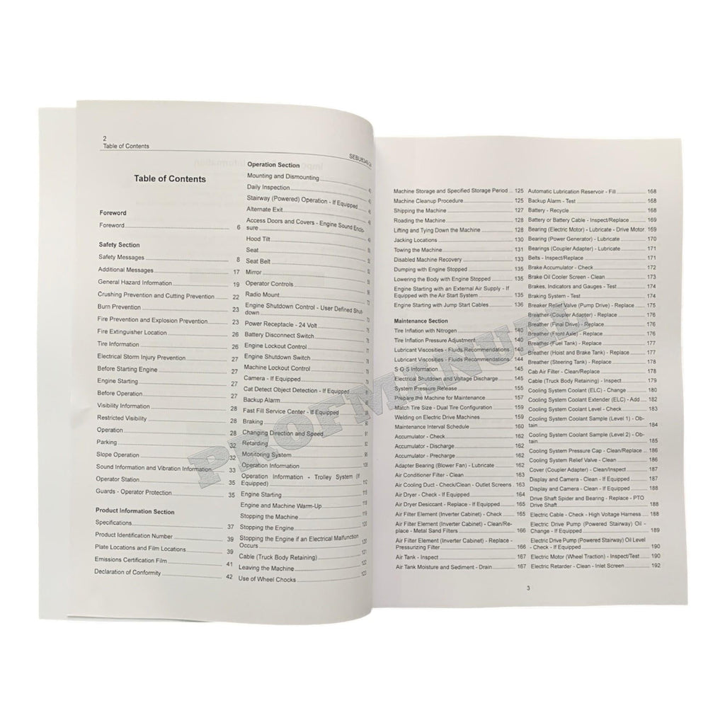 Caterpillar Cat 795F AC Off Highway Truck Operators Maintenance Manual