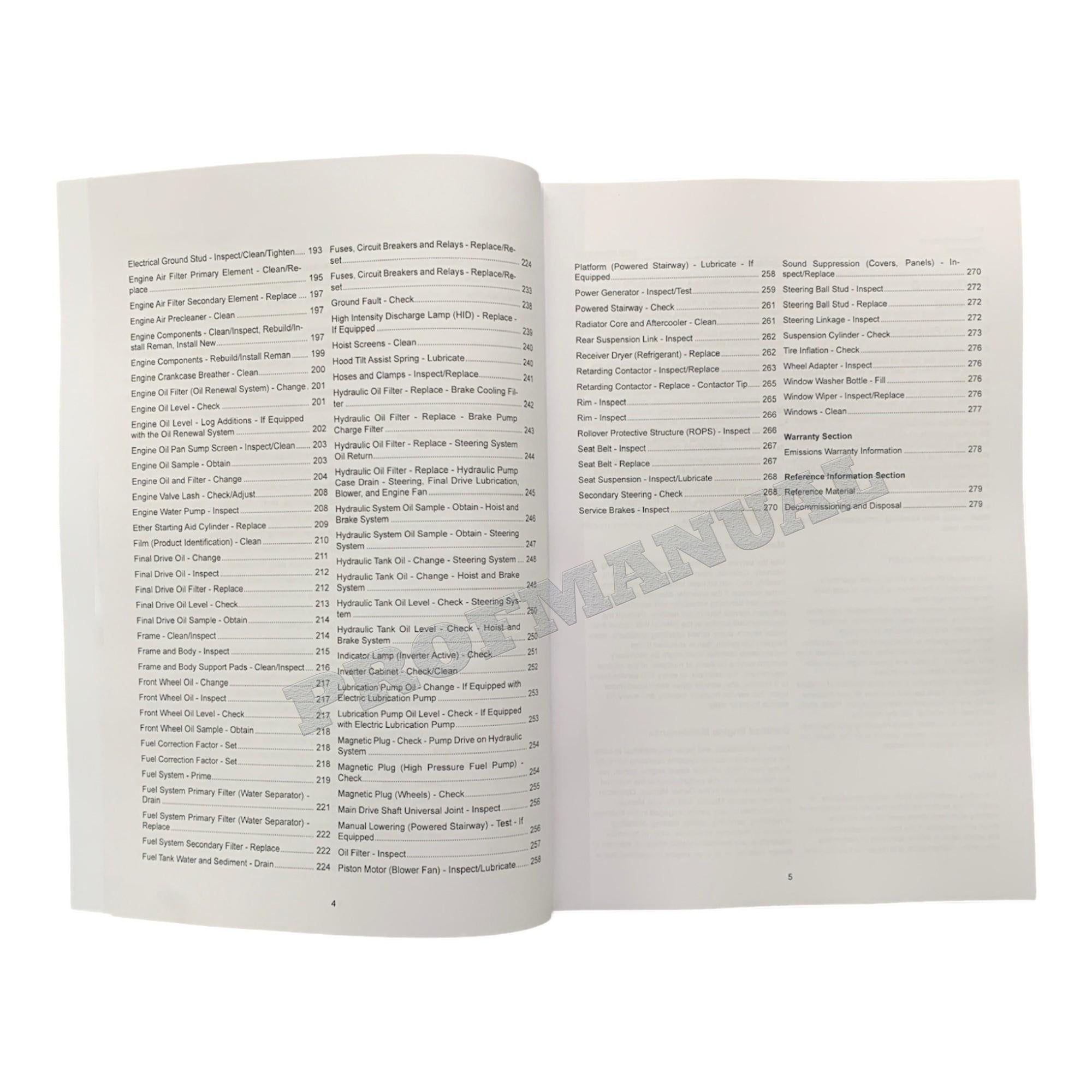 Caterpillar Cat 795F AC Off Highway Truck Operators Maintenance Manual