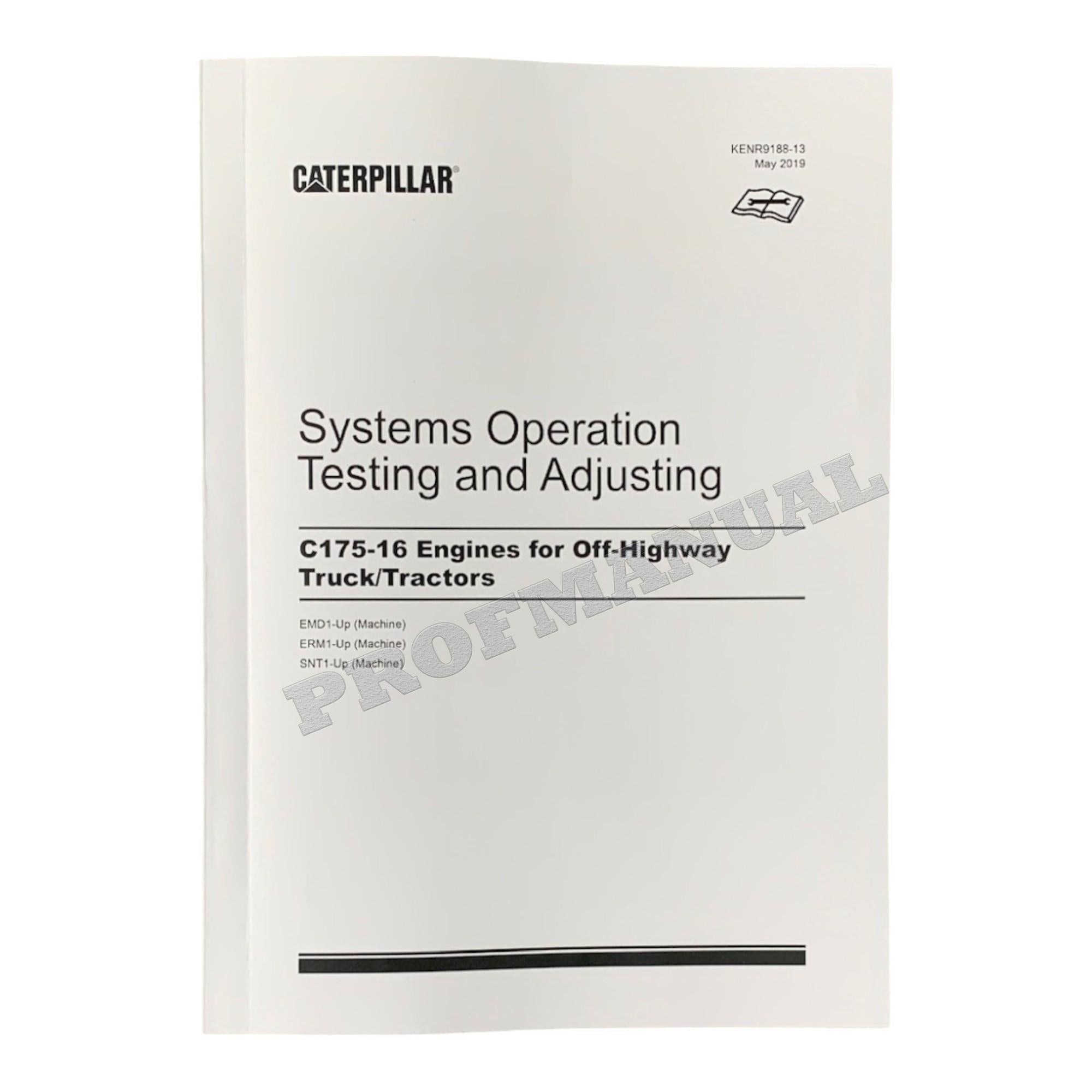 Caterpillar C175-16 C175-20 Engine Truck Disassem Assem Test Adjust Full Service Manual