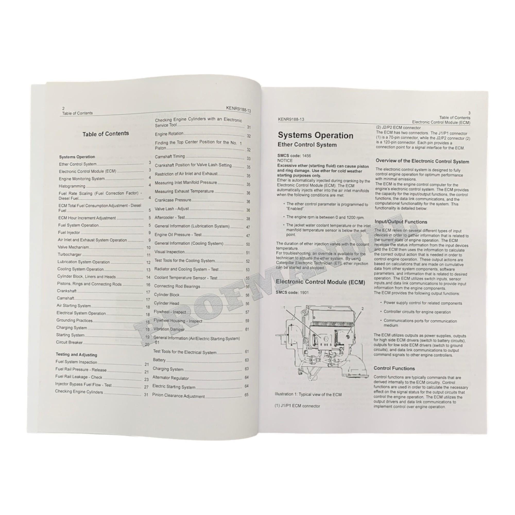 Caterpillar C175-16 C175-20 Engine Truck Disassem Assem Test Adjust Full Service Manual