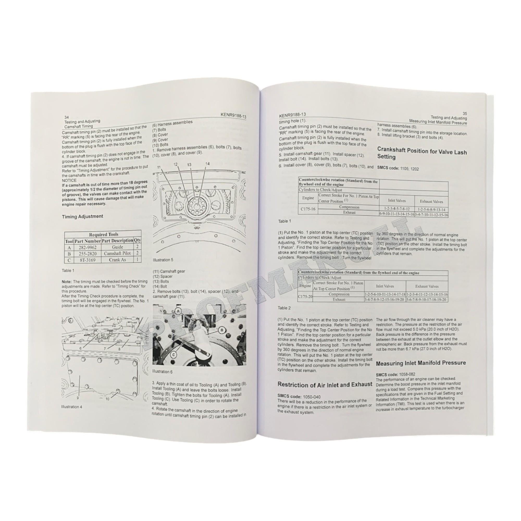 Caterpillar C175-16 C175-20 Engine Truck Disassem Assem Test Adjust Full Service Manual