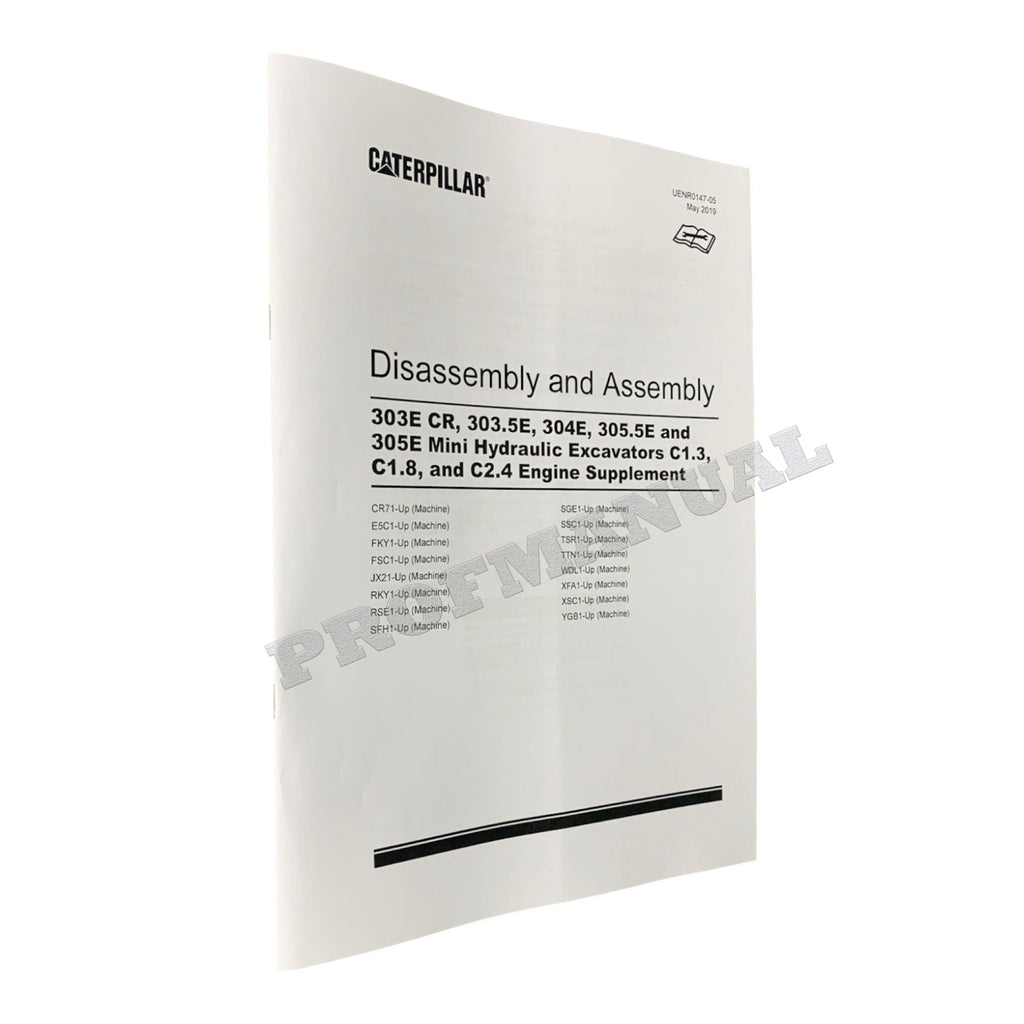 Caterpillar 303E CR 303.5E 304E 305.5E Engine Suppl Service Manual DisassAssem