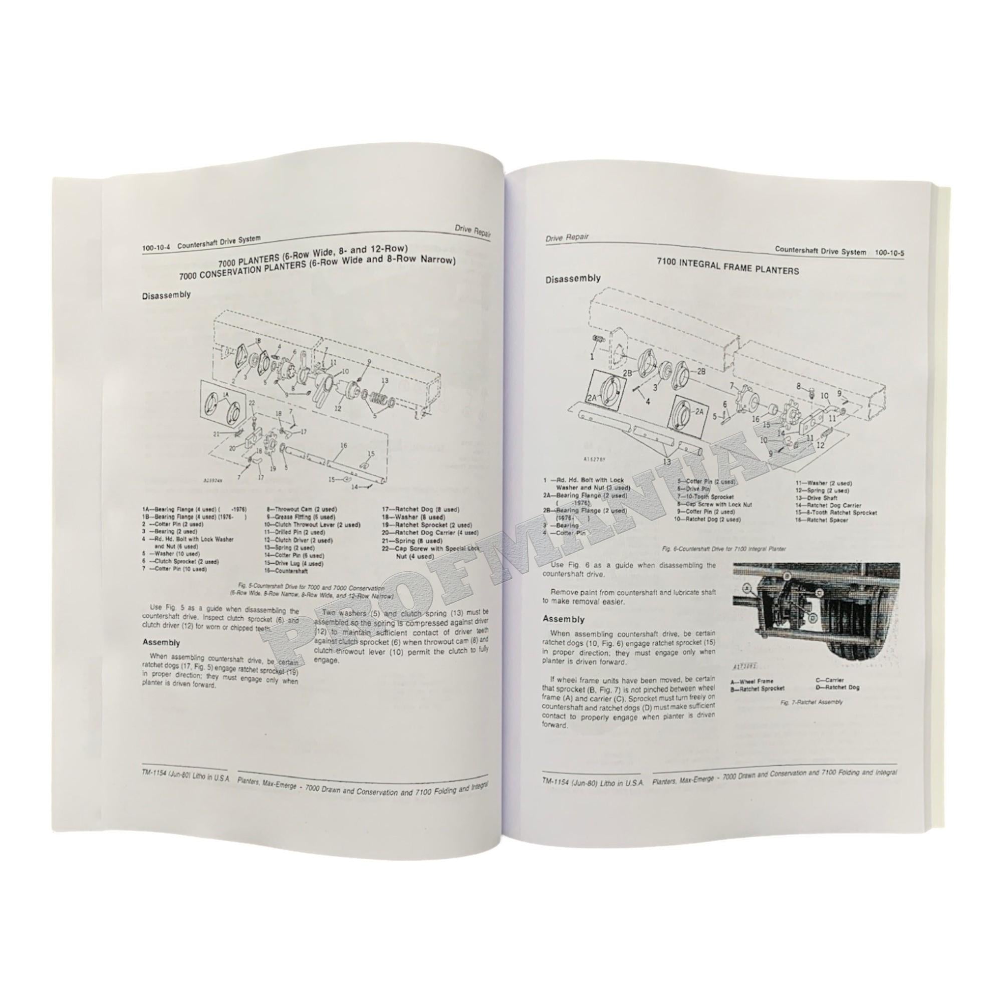 MANUAL TÉCNICO DE REPARACIÓN Y SERVICIO DE LA SEMBRADORA JONH DEERE 7000 7100 TM1154