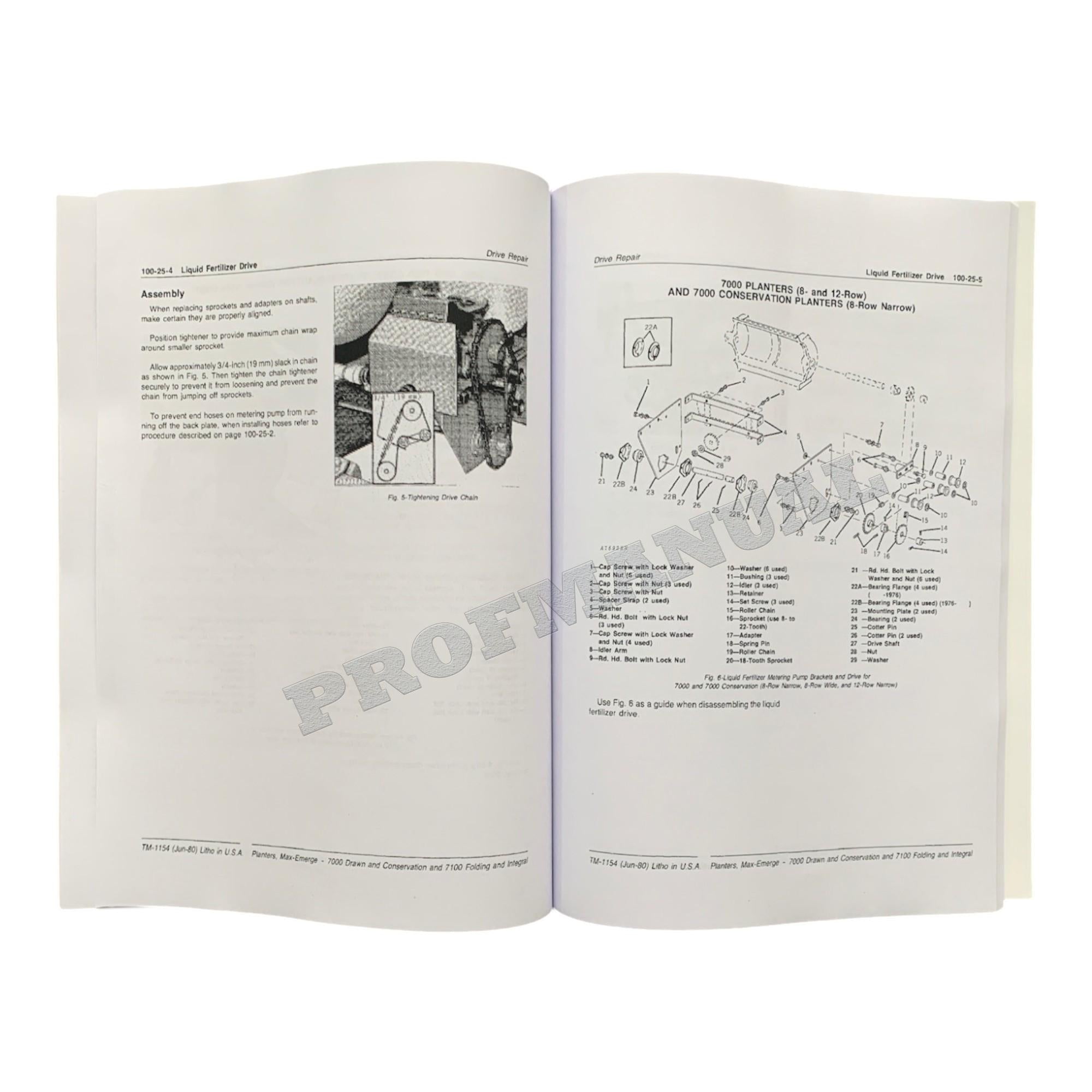 MANUAL TÉCNICO DE REPARACIÓN Y SERVICIO DE LA SEMBRADORA JONH DEERE 7000 7100 TM1154
