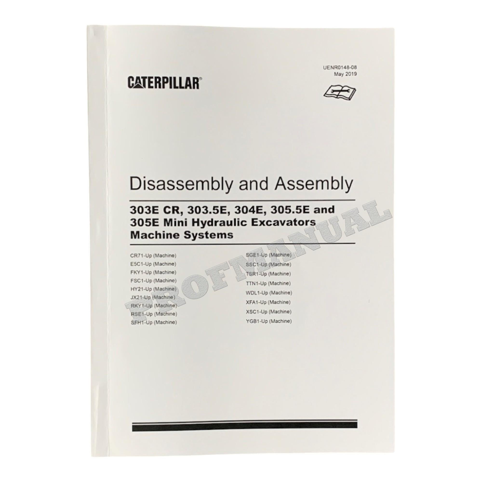 Caterpillar 303E CR 303.5E Excavator Service Manual DisassemAssem