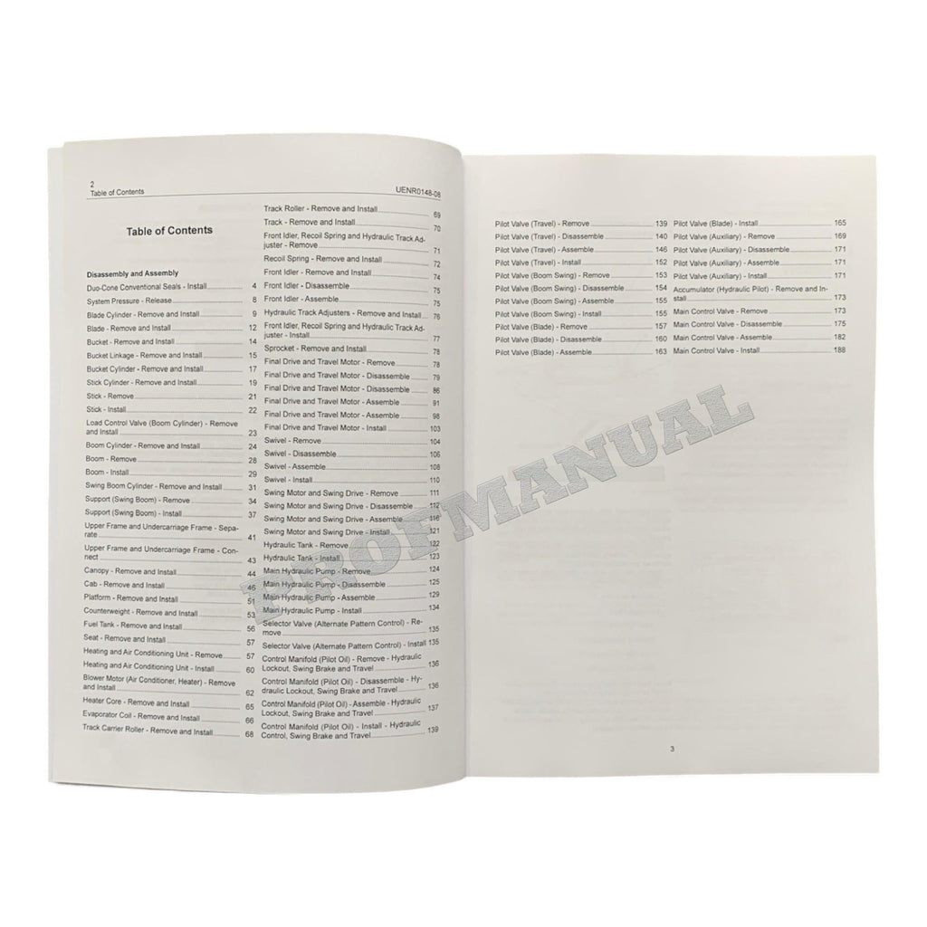 Manual de servicio de excavadora Caterpillar 304E 305.5E 305E Desmontaje y montaje