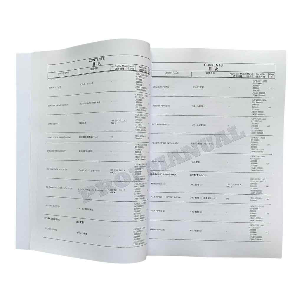 HITACHI ZAXIS ZX135US-6 ZX135USK-6 ZX135USX-6 Excavator Parts Catalog Manual