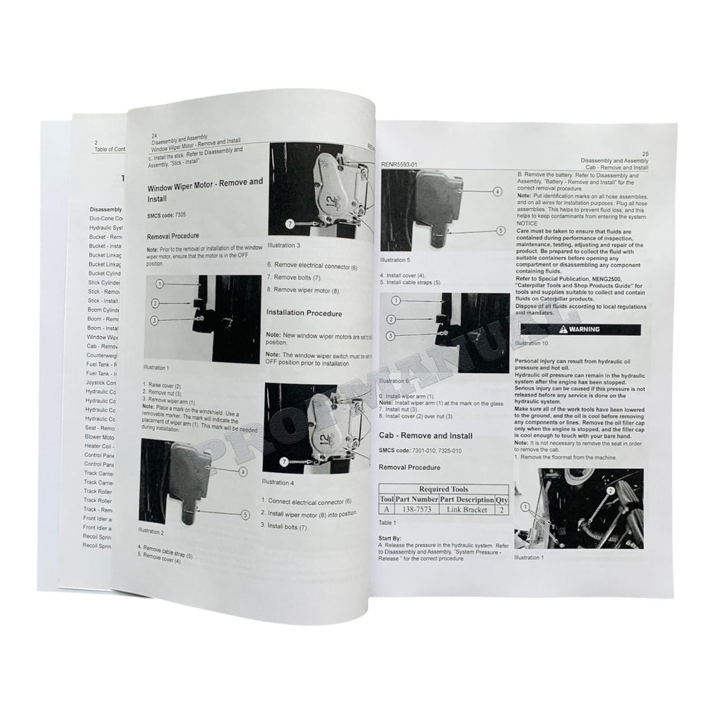 Caterpillar 303 CR Excavator Service Manual Disassembly Assembly