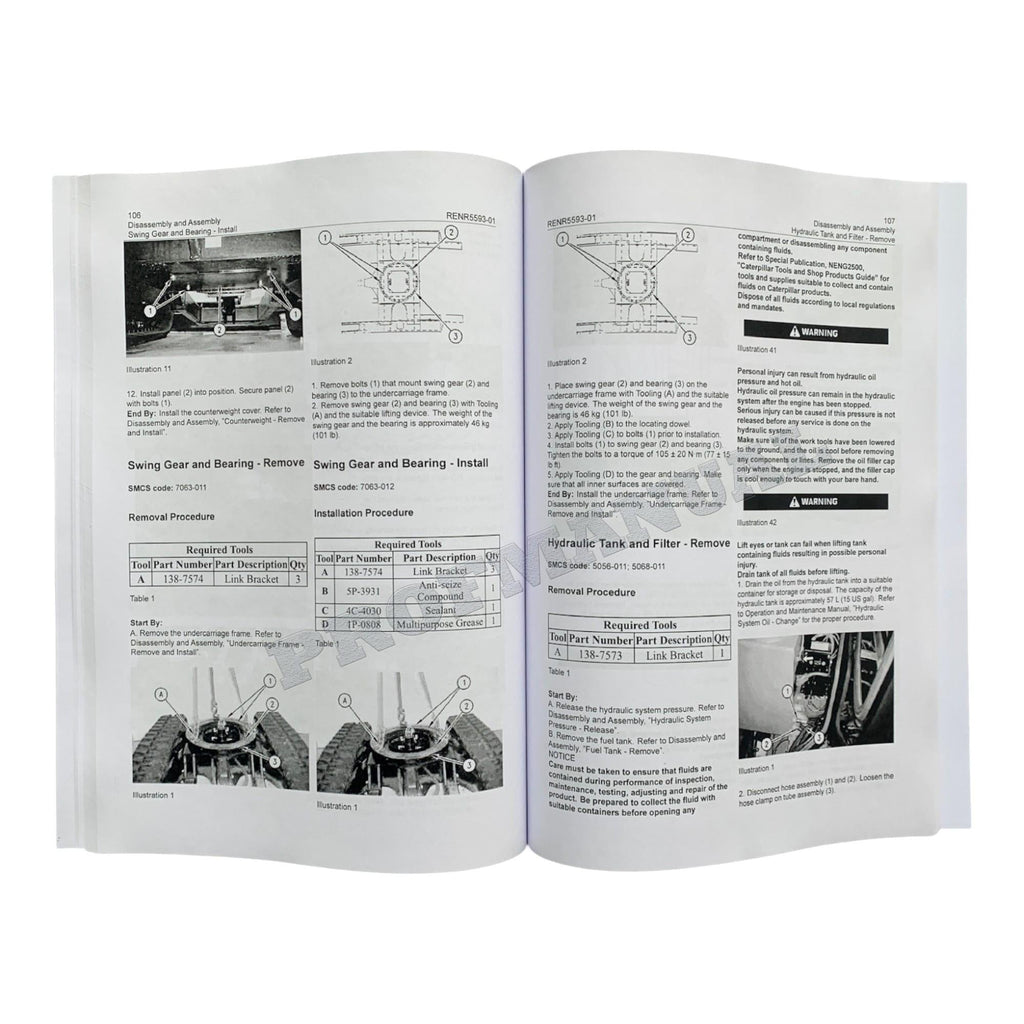 Caterpillar 303 CR Excavator Service Manual Disassembly Assembly