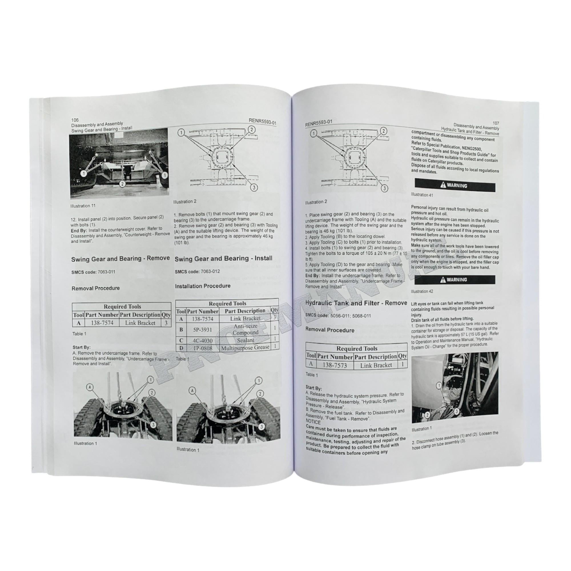 Caterpillar 303 CR Excavator Service Manual Disassembly Assembly