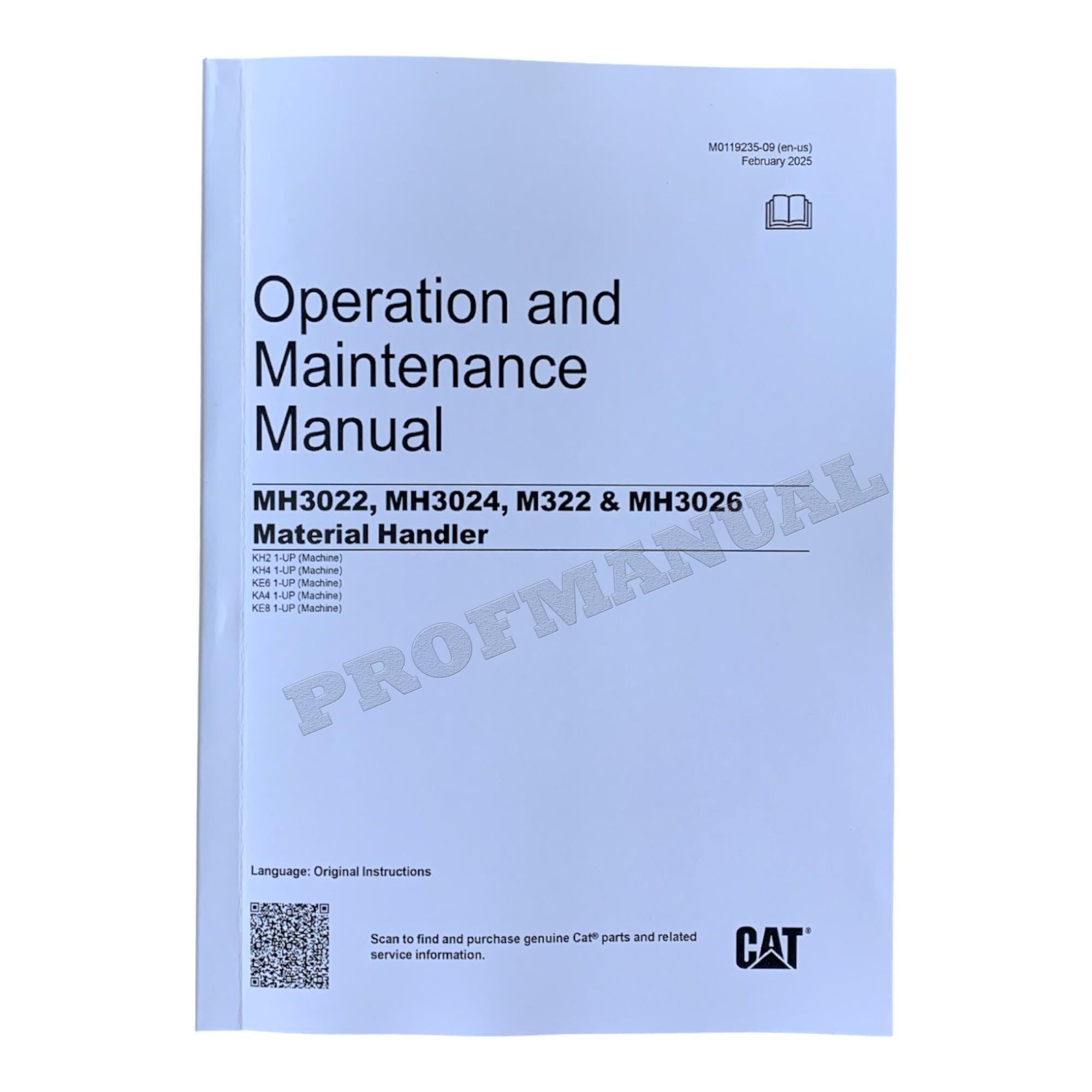 Caterpillar MH3022 MH3024 M322 MH3026 Material Handler Operators Manual