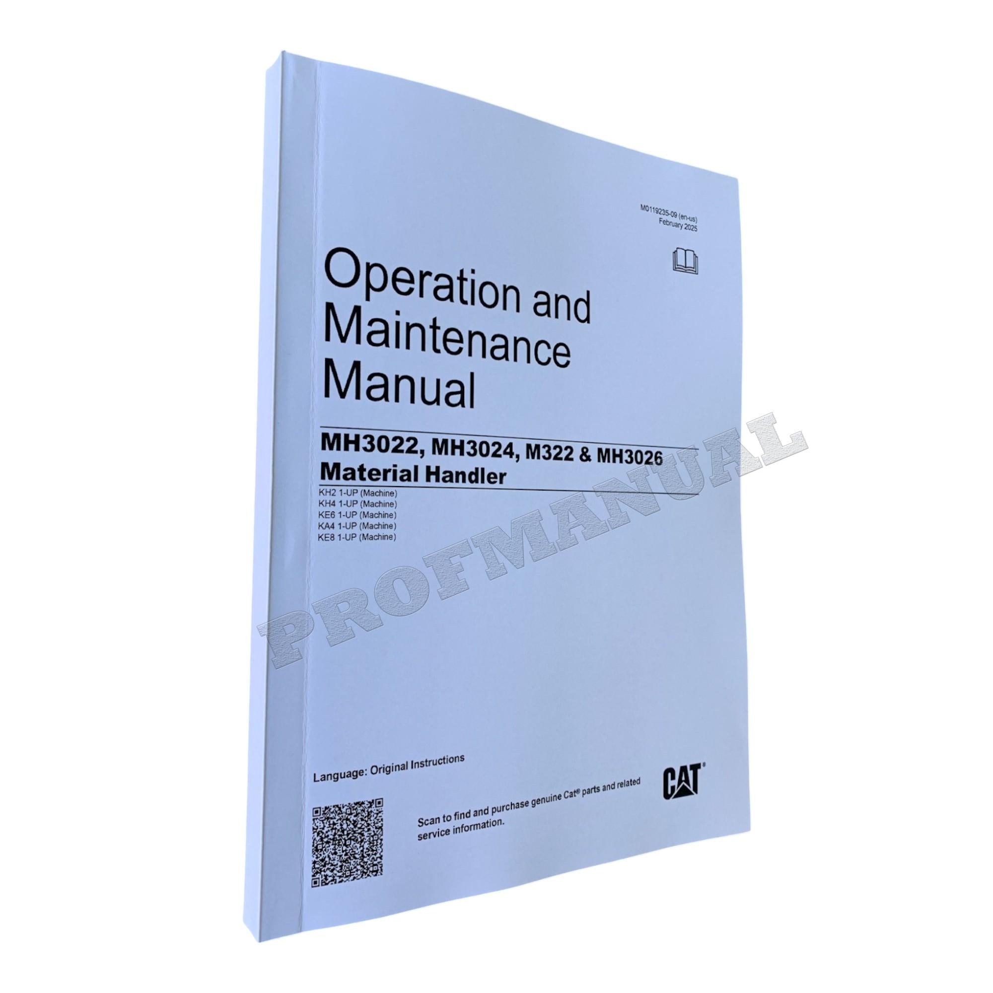 Caterpillar MH3022 MH3024 M322 MH3026 Material Handler Operators Manual