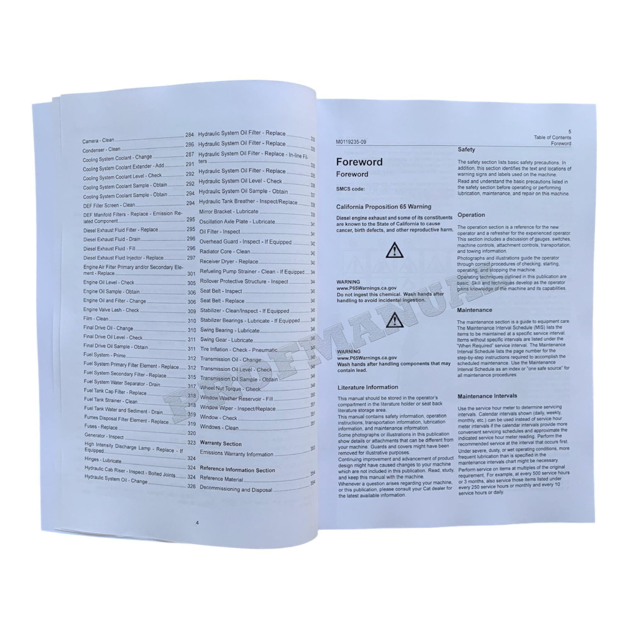 Caterpillar MH3022 MH3024 M322 MH3026 Material Handler Operators Manual