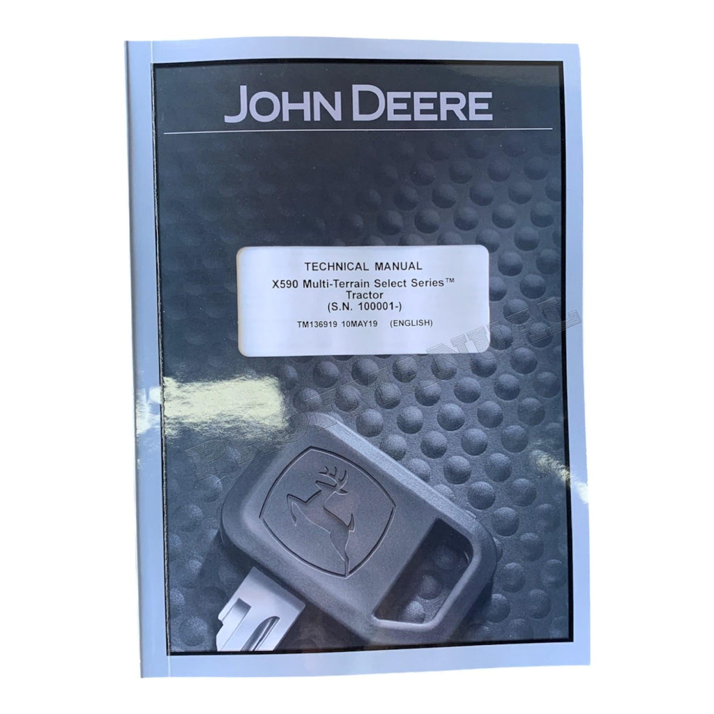 MANUAL TÉCNICO DE REPARACIÓN Y SERVICIO DEL TRACTOR JOHN DEERE X590 TM136919 