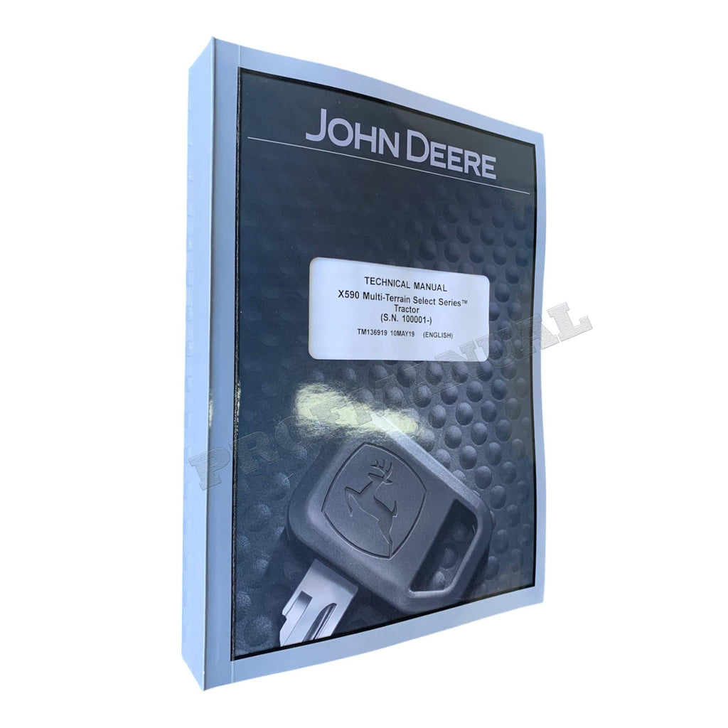 MANUAL TÉCNICO DE REPARACIÓN Y SERVICIO DEL TRACTOR JOHN DEERE X590 TM136919 