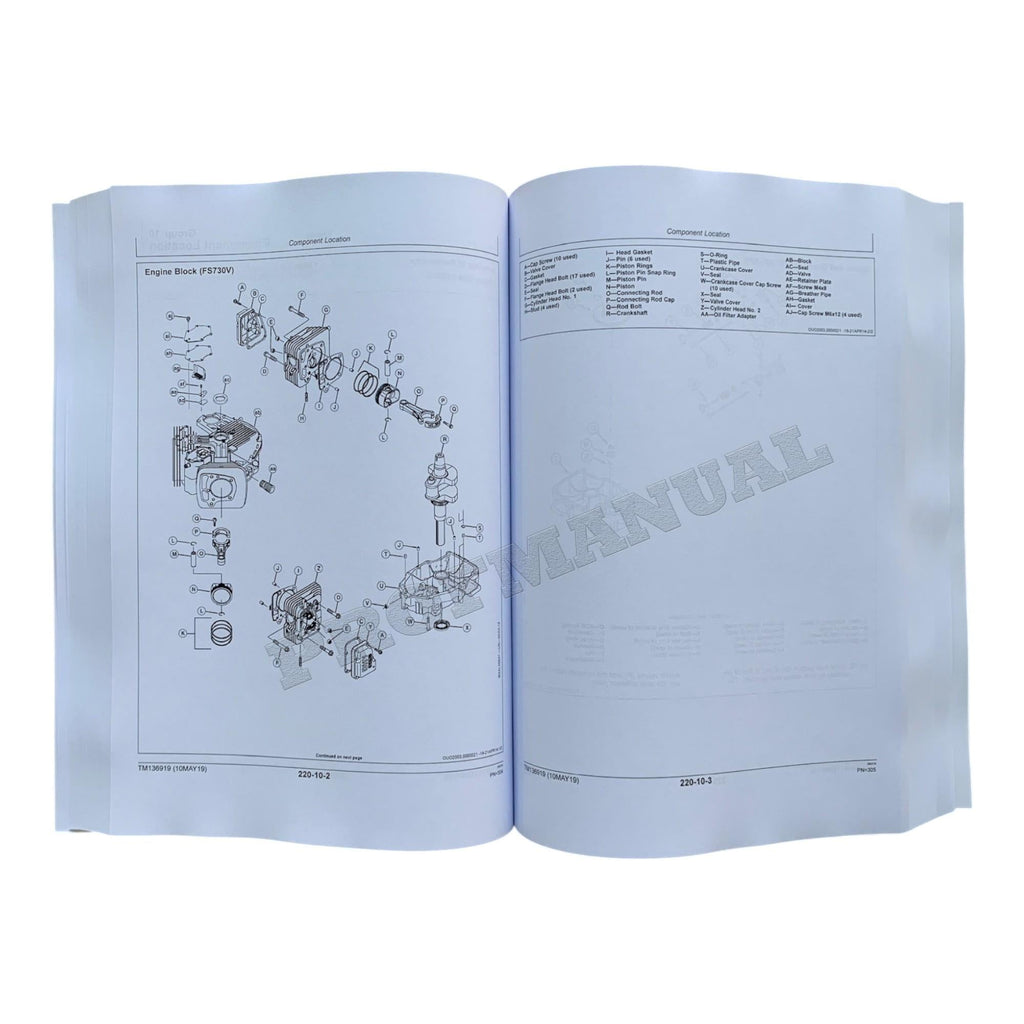 MANUAL TÉCNICO DE REPARACIÓN Y SERVICIO DEL TRACTOR JOHN DEERE X590 TM136919 