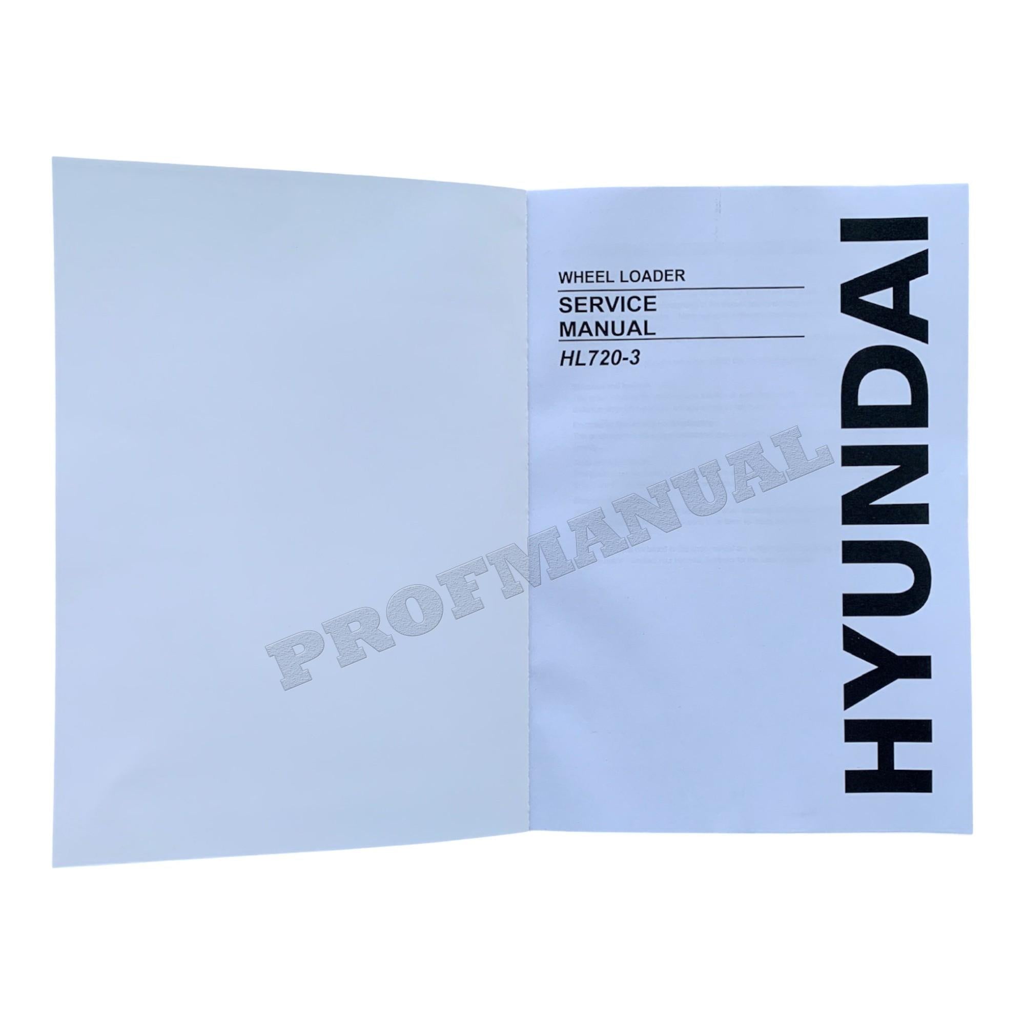 Hyundai HL720-3 WHEEL LOADER Repair Service Manual +Shematics