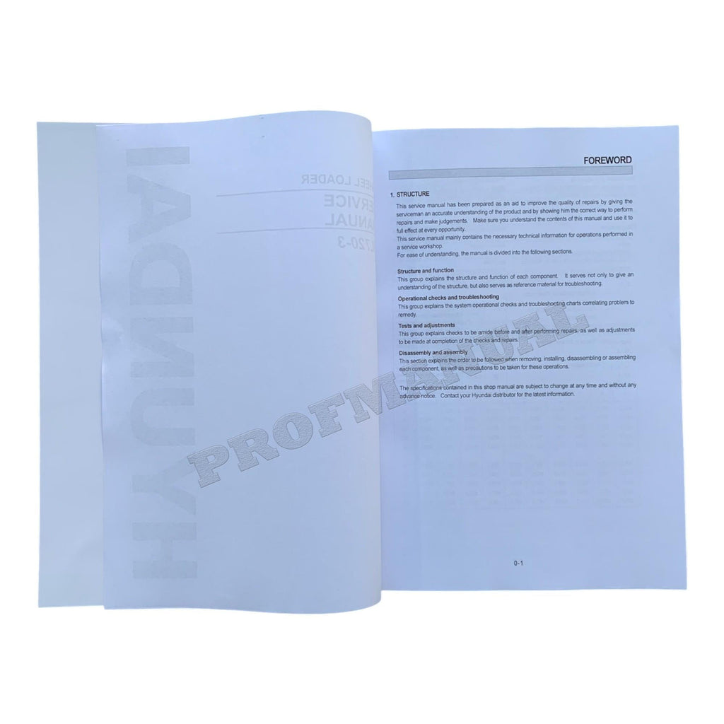 Hyundai HL720-3 WHEEL LOADER Repair Service Manual +Shematics