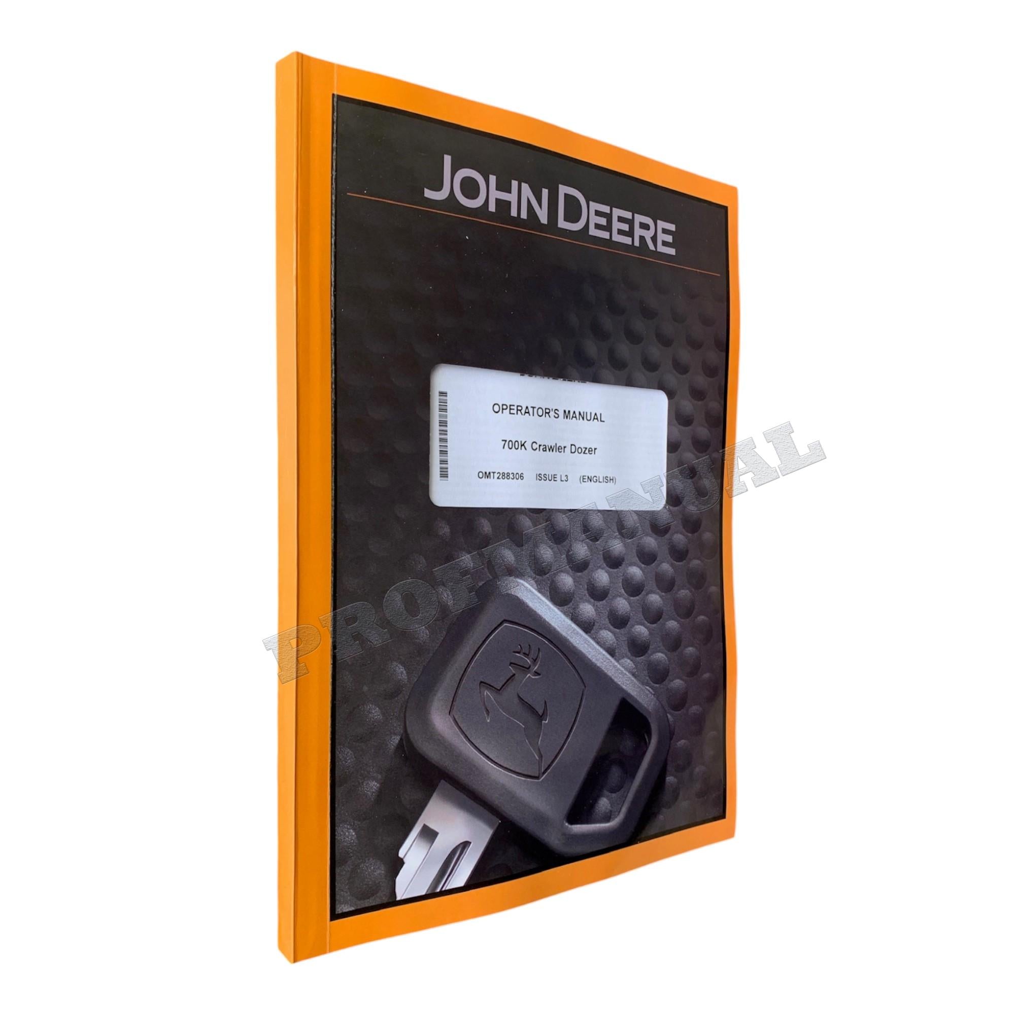 Manual del operador de la topadora sobre cadenas Jonh Deere 700K SN E217278-275435 